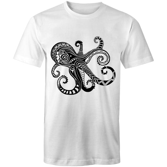 Men's Earthfolk Printed T shirt - Tribal Ocotpus - The Crescent Moon