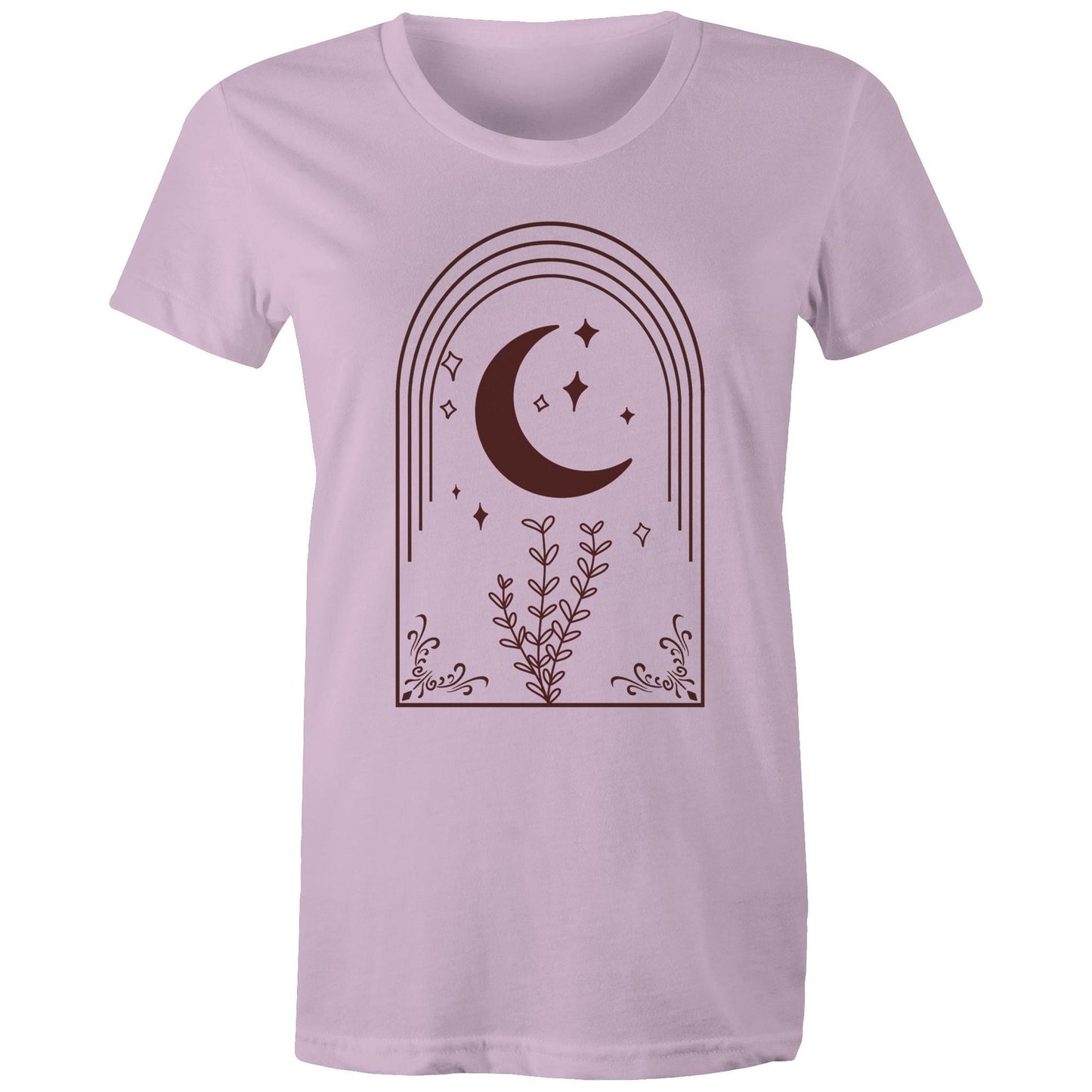 Women's Earthfolk T shirt - Moon Arch - The Crescent Moon