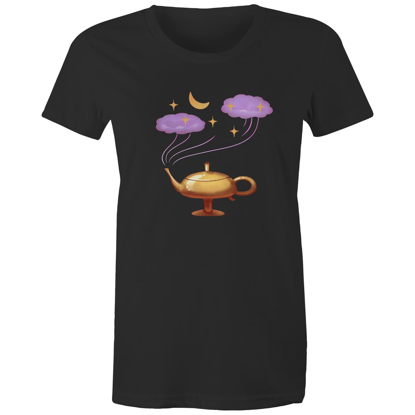Women's Earthfolk T shirt - 3 Wishes - The Crescent Moon