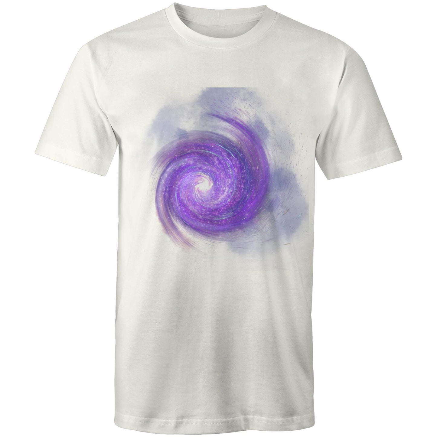 Men's Earthfolk Printed T shirt - Purple Galaxy - The Crescent Moon