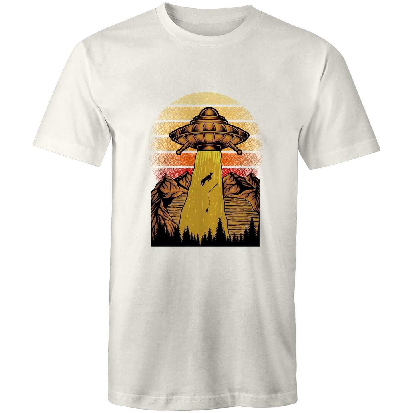 Men's Earthfolk T shirt - Beam Me Up - The Crescent Moon