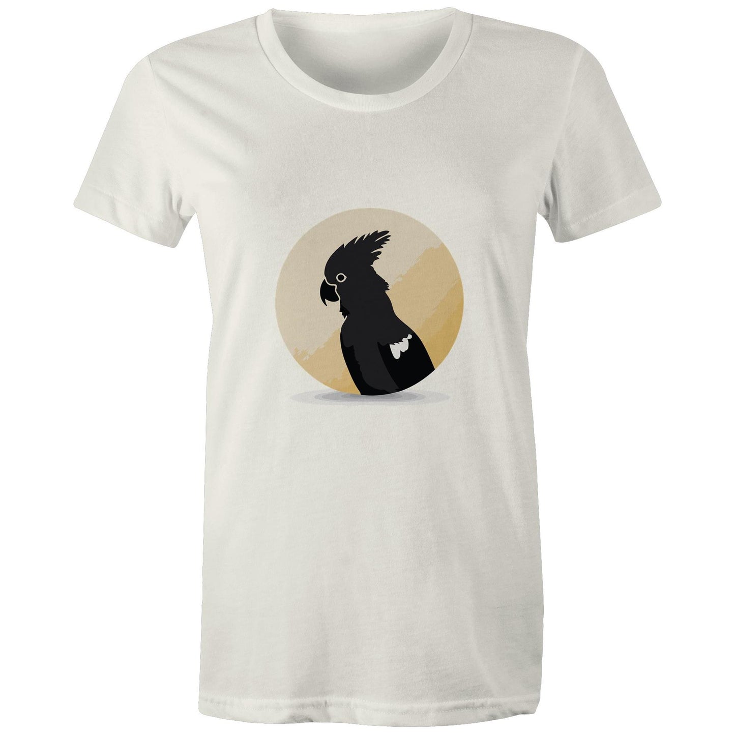 Women's Earthfolk T shirt - Black Cockatoo - The Crescent Moon