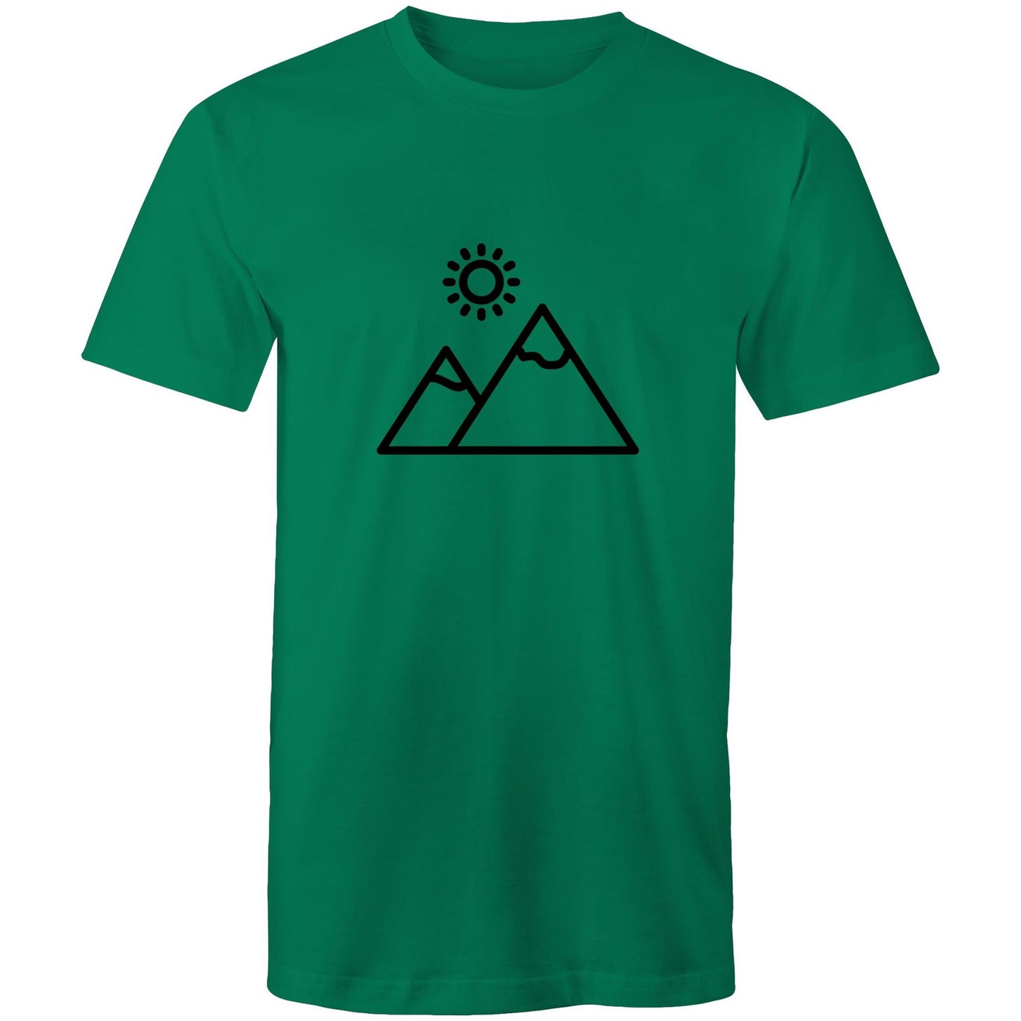 Men's Earthfolk T shirt - Monchrome Mountain - The Crescent Moon