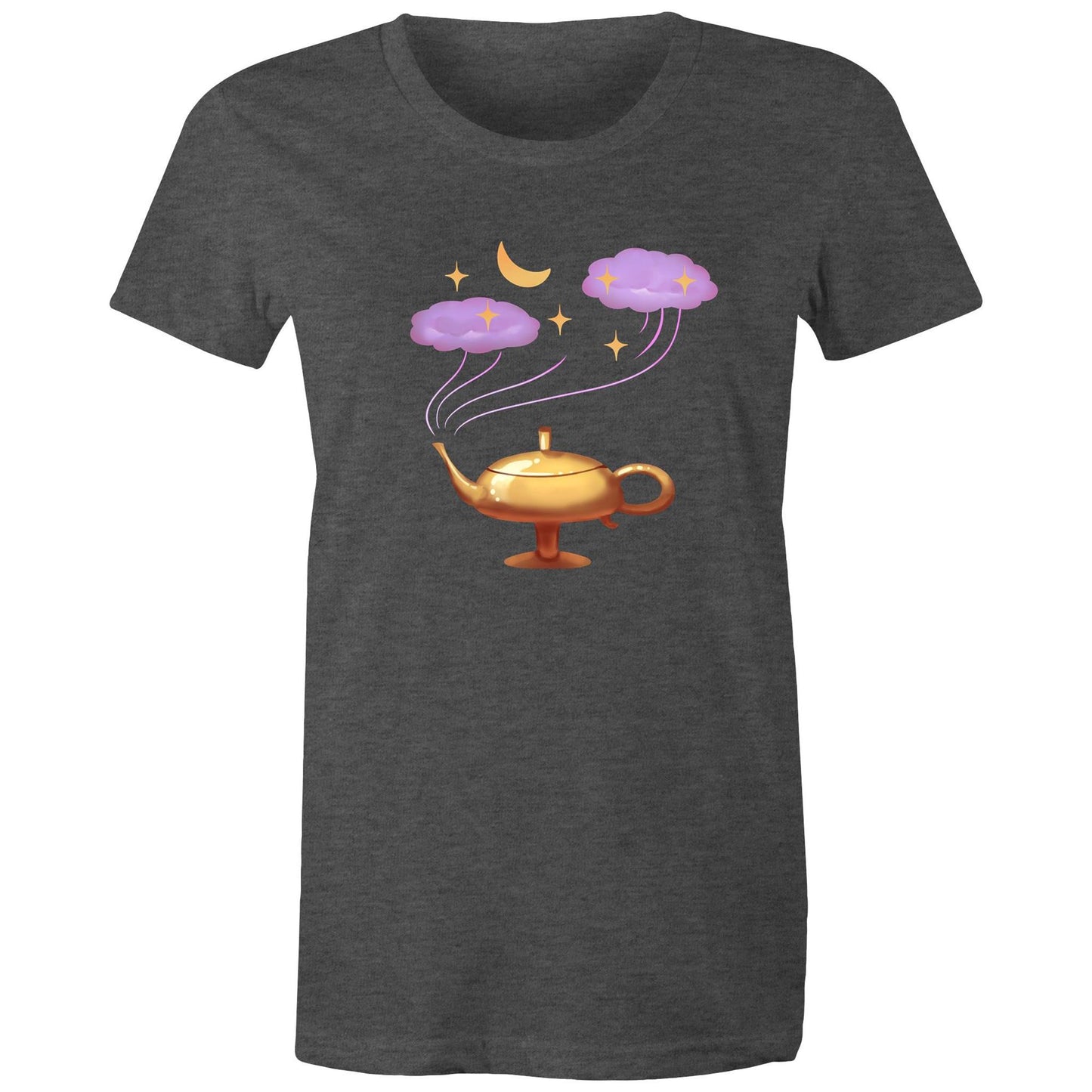 Women's Earthfolk T shirt - 3 Wishes - The Crescent Moon