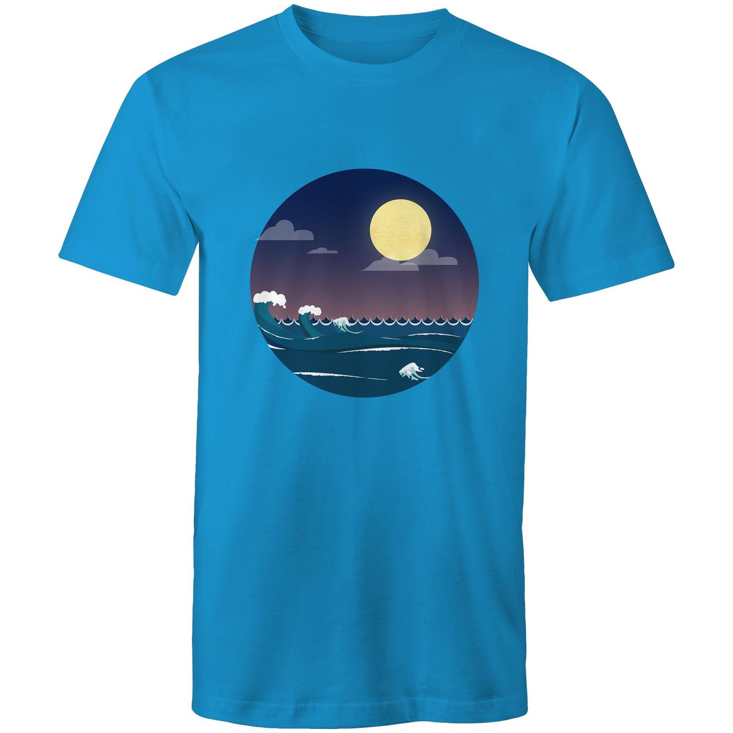 Men's Earthfolk printed T shirt - Surf and Sun - The Crescent Moon