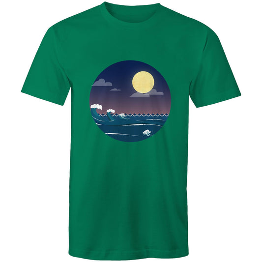 Men's Earthfolk printed T shirt - Surf and Sun - The Crescent Moon
