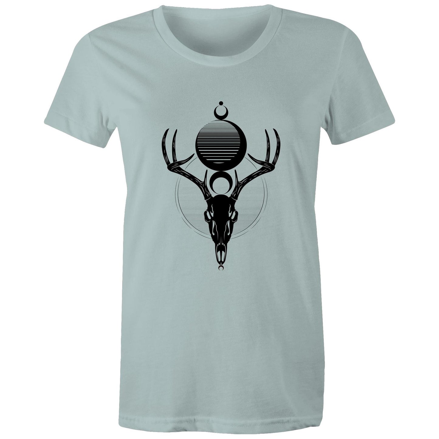 Women' Earthfolk T-shirt - Skullmoon - The Crescent Moon