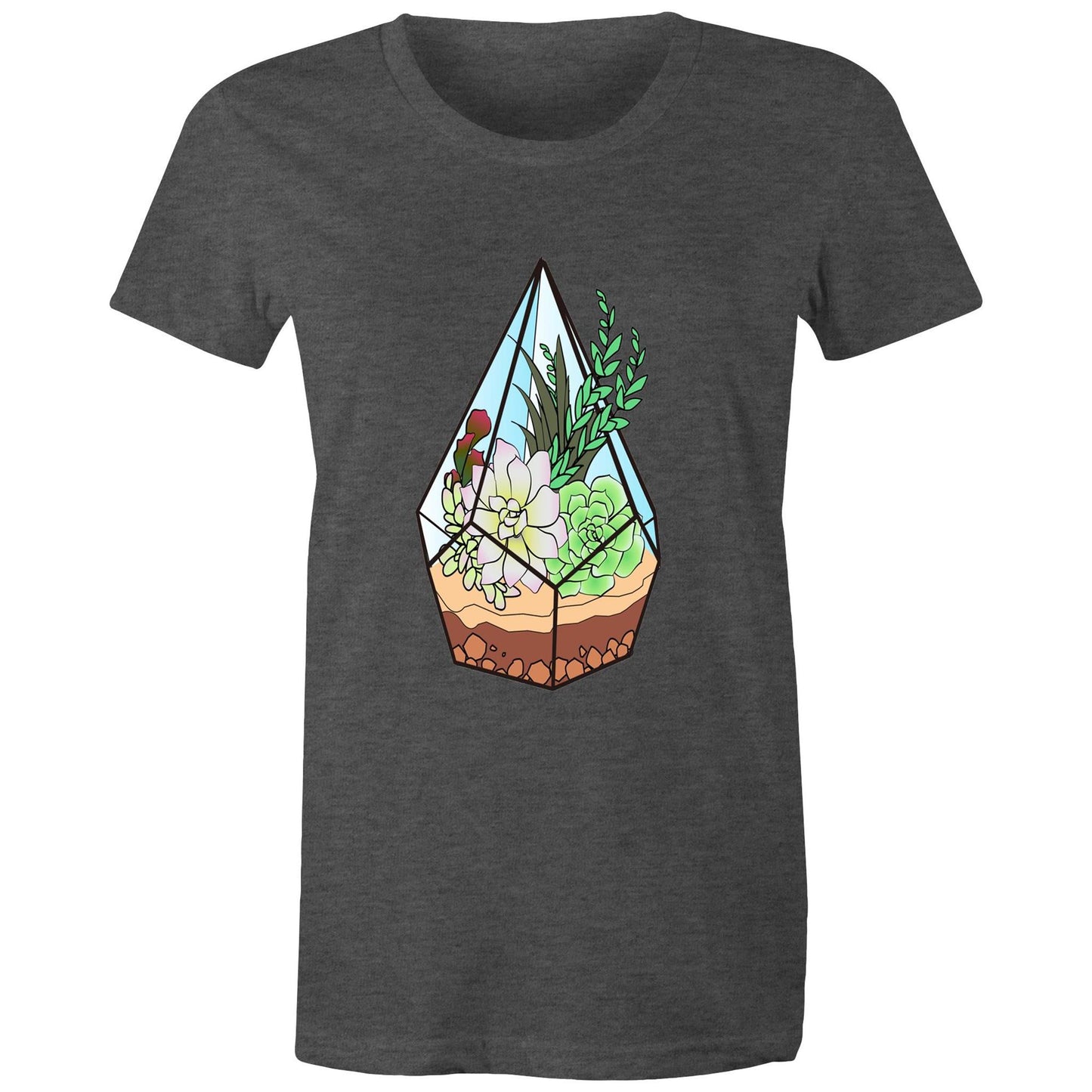 Women's Earthfolk Printed T shirt - Terrarium - The Crescent Moon