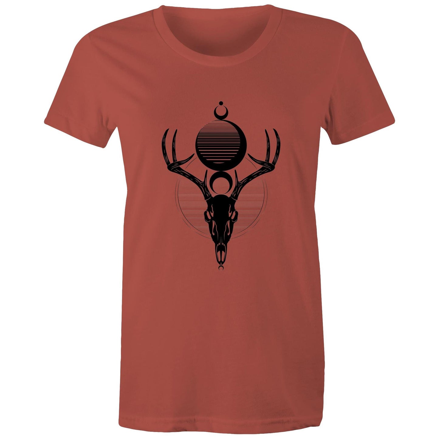 Women' Earthfolk T-shirt - Skullmoon - The Crescent Moon