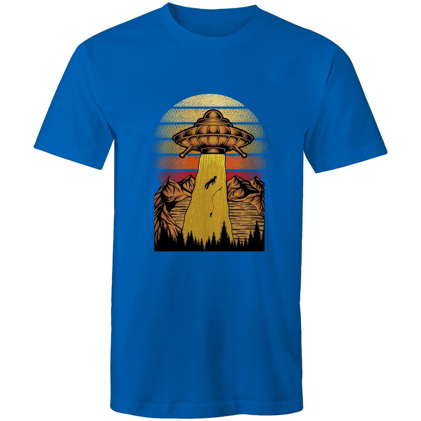 Men's Earthfolk T shirt - Beam Me Up - The Crescent Moon