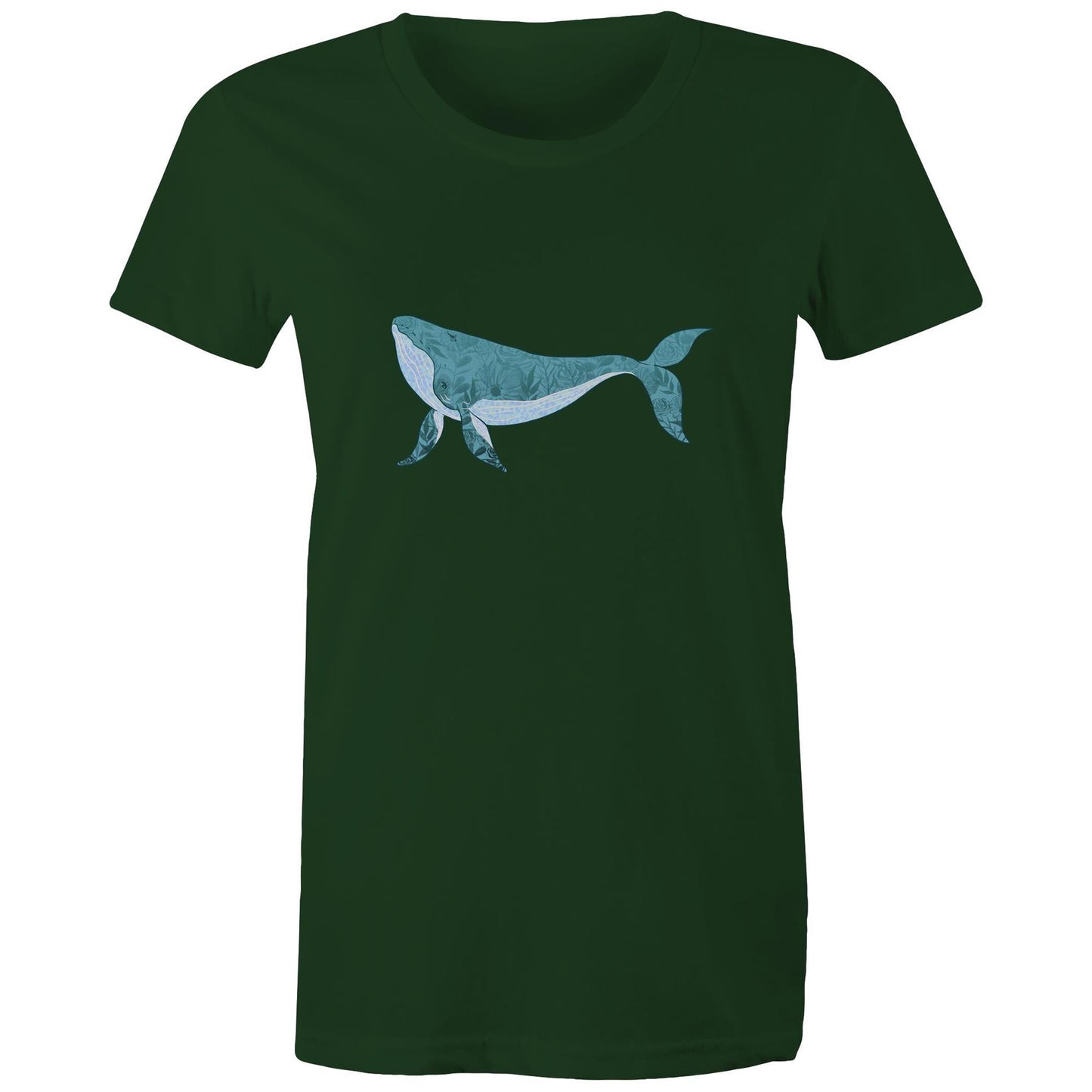 Earthfolk Printed t Shirt - Women's Relaxed Fit - Whale - The Crescent Moon