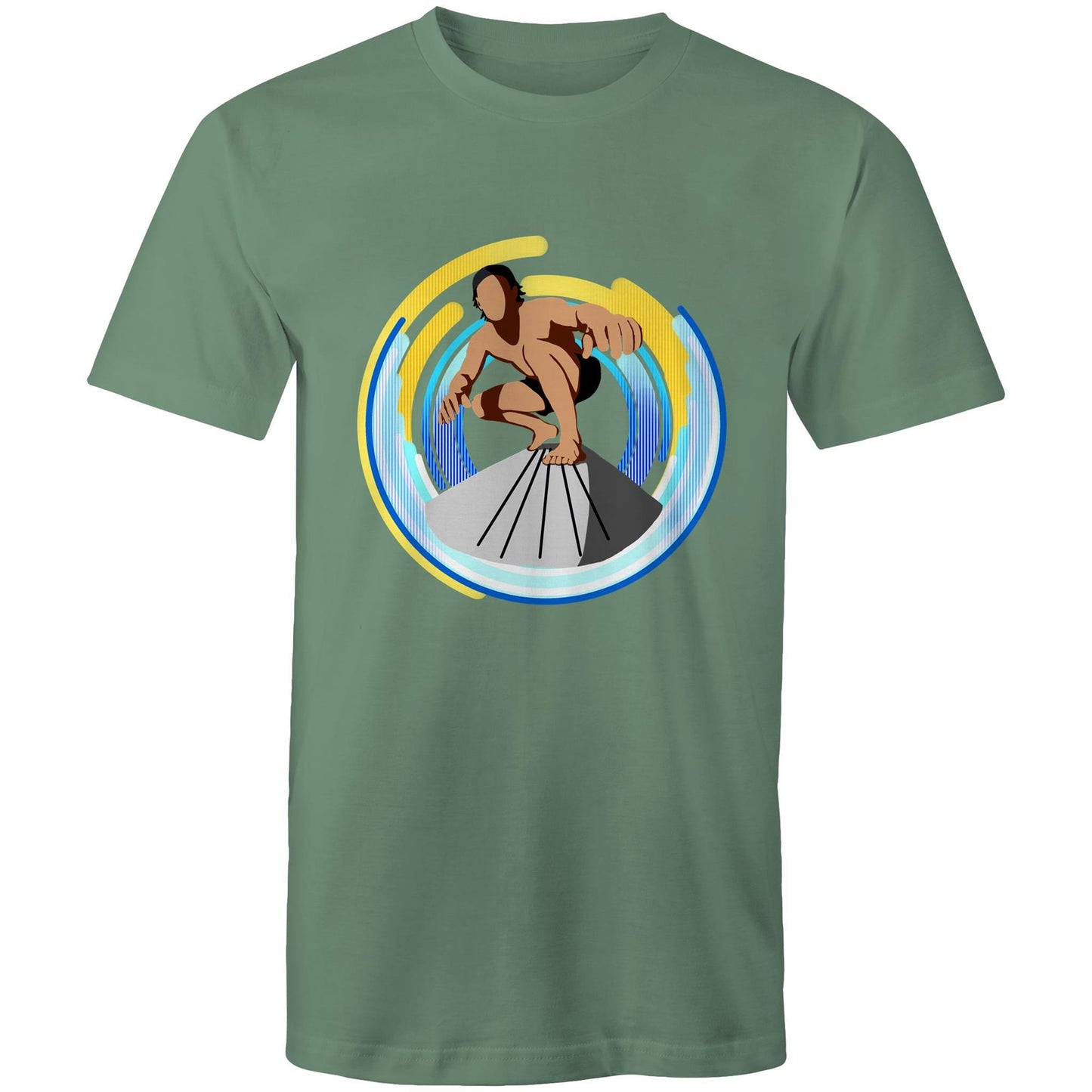 Men's Earthfolk T shirt - Green Room - The Crescent Moon