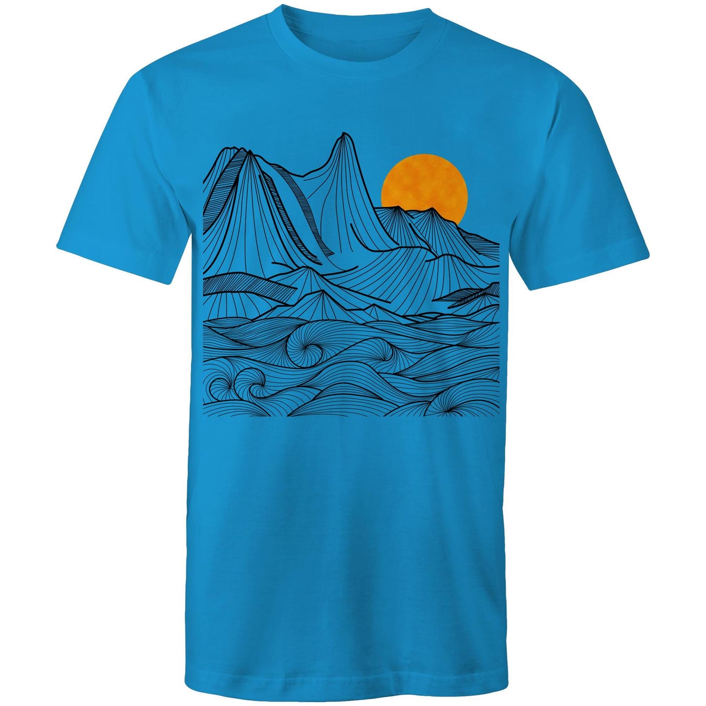 Men's Earthfolk T shirt - Mountain Swirls - The Crescent Moon