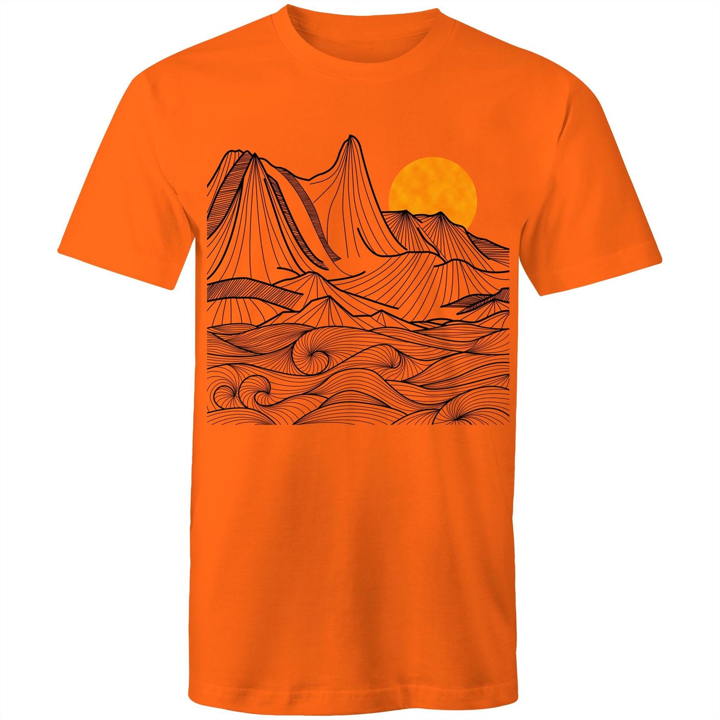 Men's Earthfolk T shirt - Mountain Swirls - The Crescent Moon