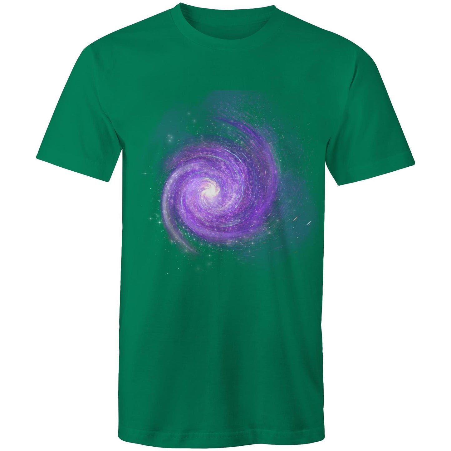 Men's Earthfolk Printed T shirt - Purple Galaxy - The Crescent Moon