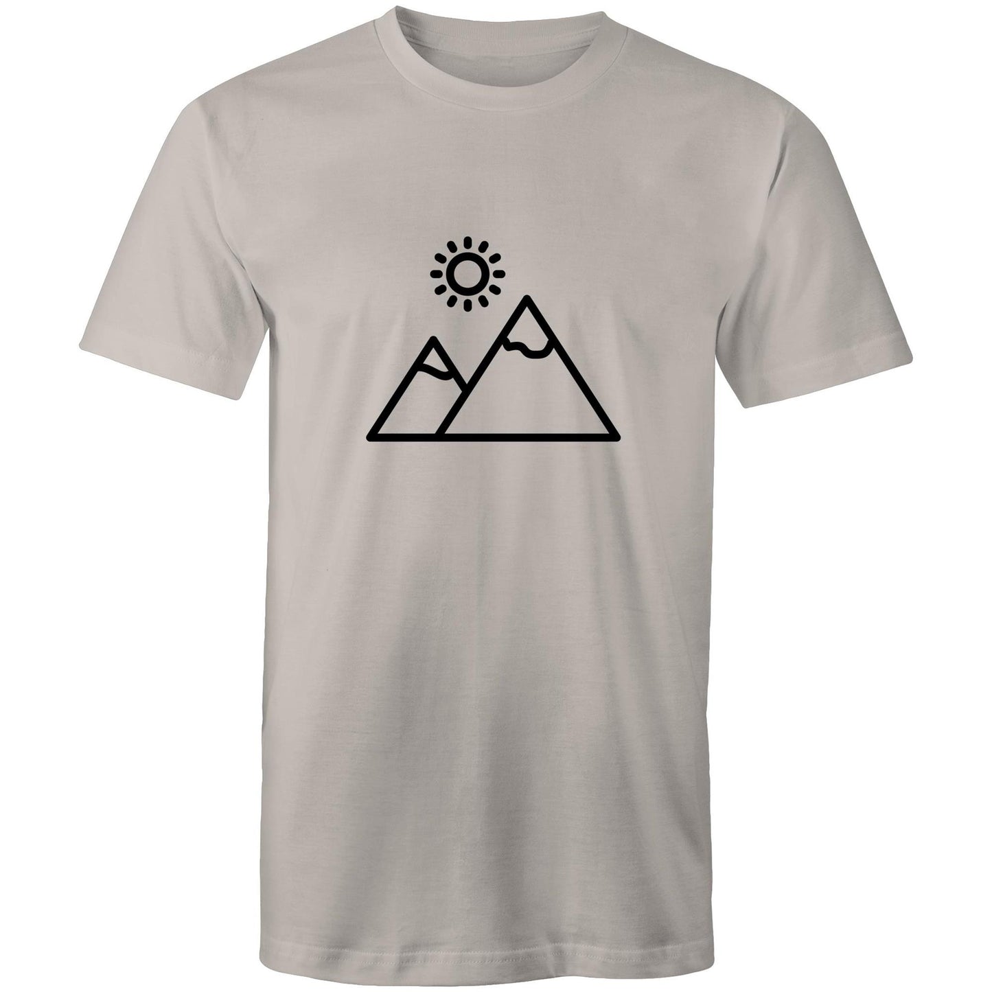 Men's Earthfolk T shirt - Monchrome Mountain - The Crescent Moon