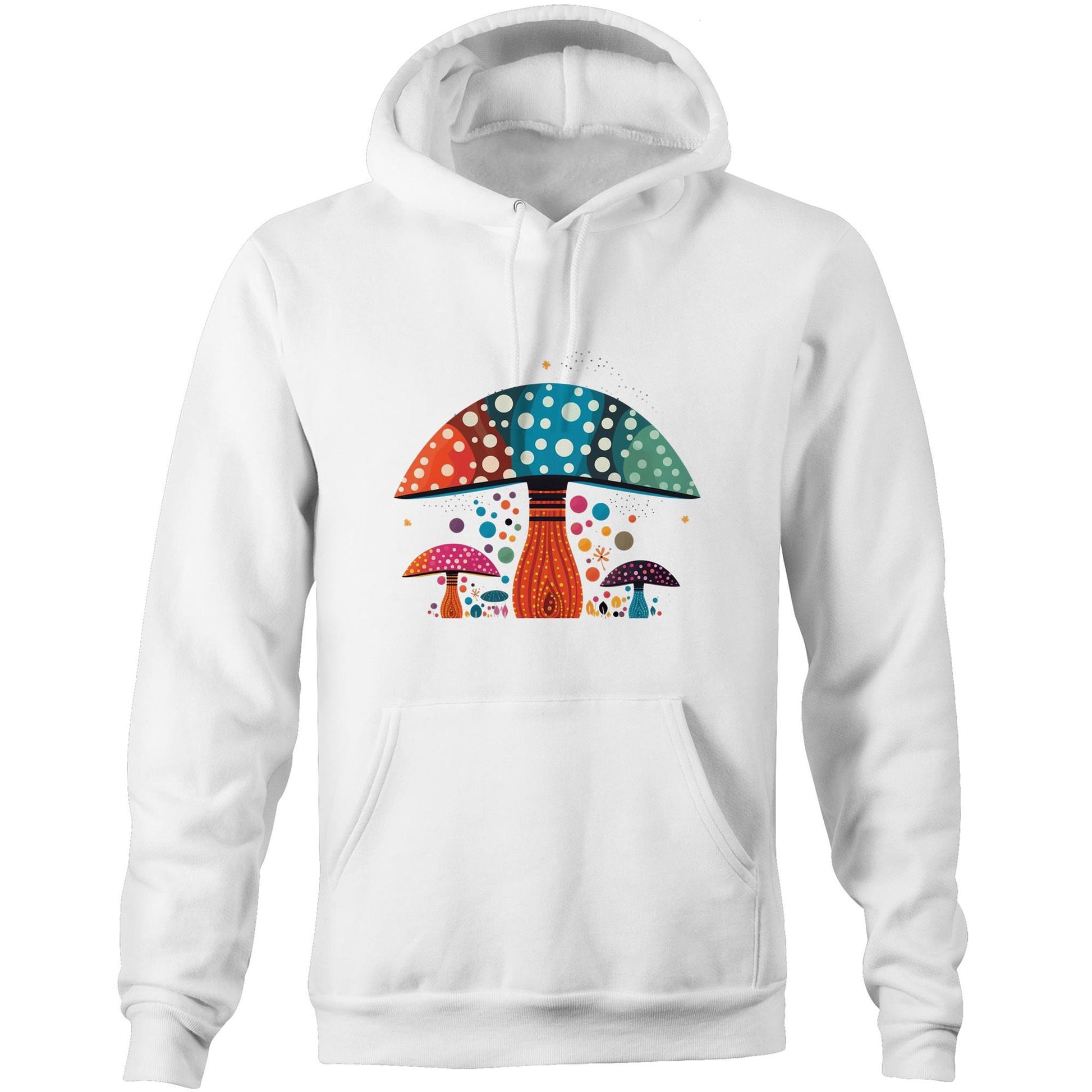 Unisex Earthfolk Hoodie - Zingy Mushrooms - The Crescent Moon