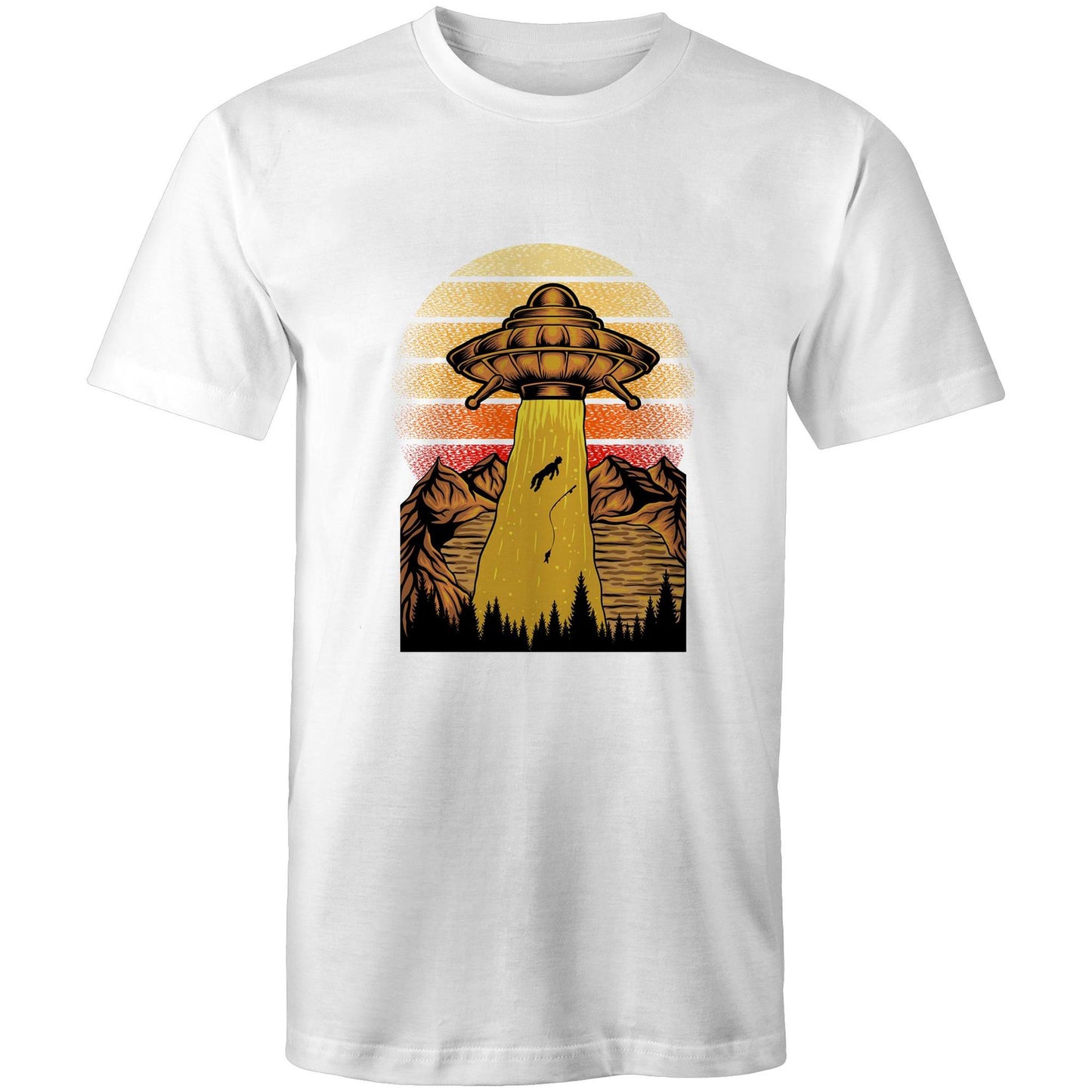 Men's Earthfolk T shirt - Beam Me Up - The Crescent Moon