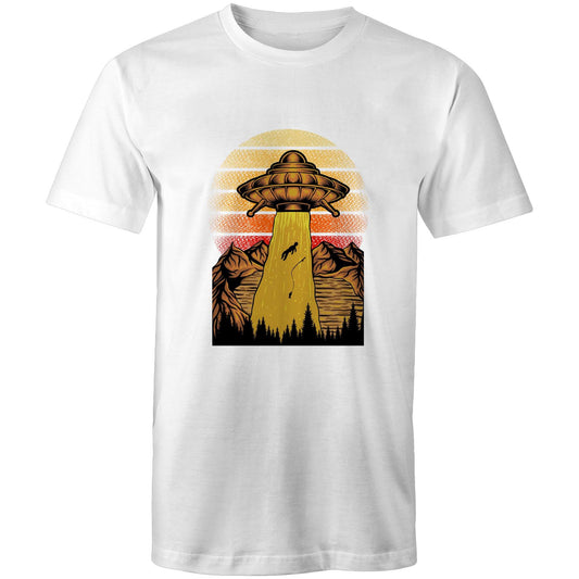 Men's Earthfolk T shirt - Beam Me Up - The Crescent Moon