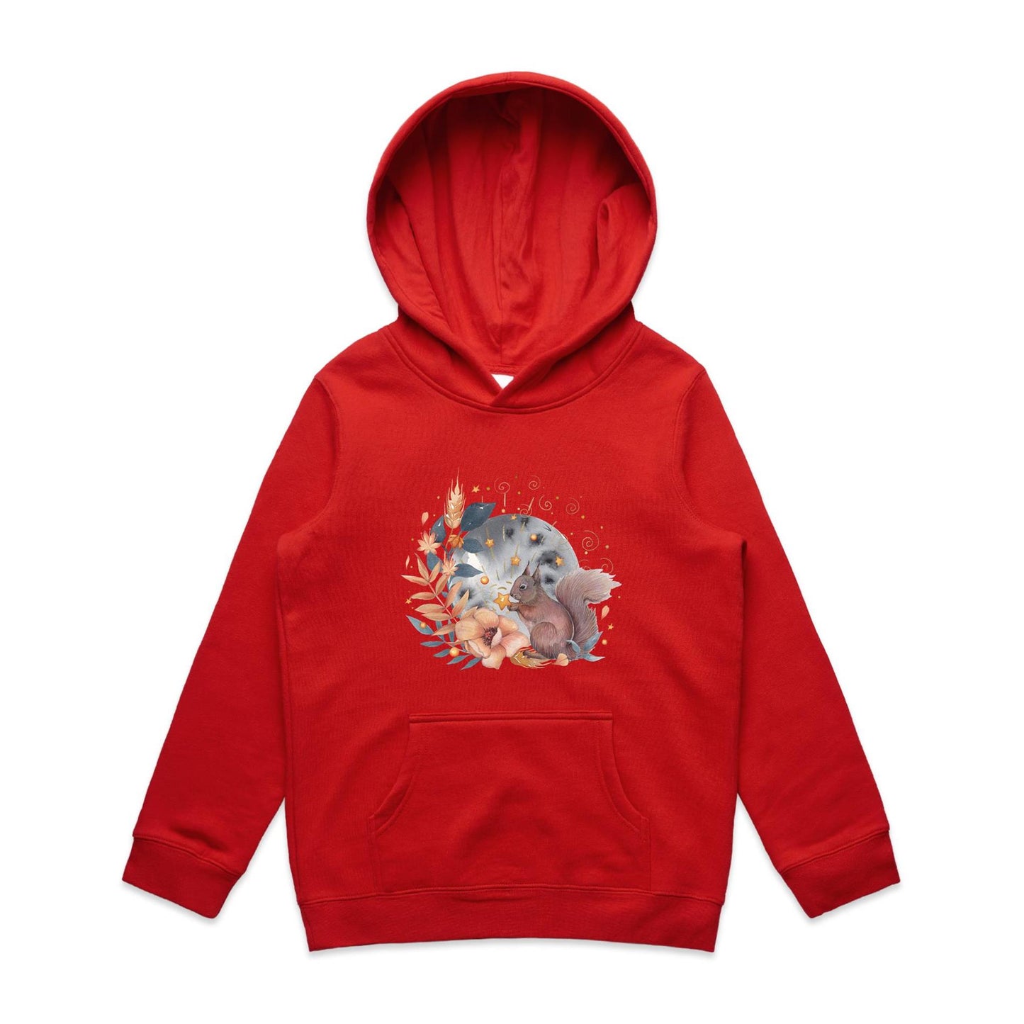 Kid's Earthfolk Hoodie - Watercolour Squirrel
