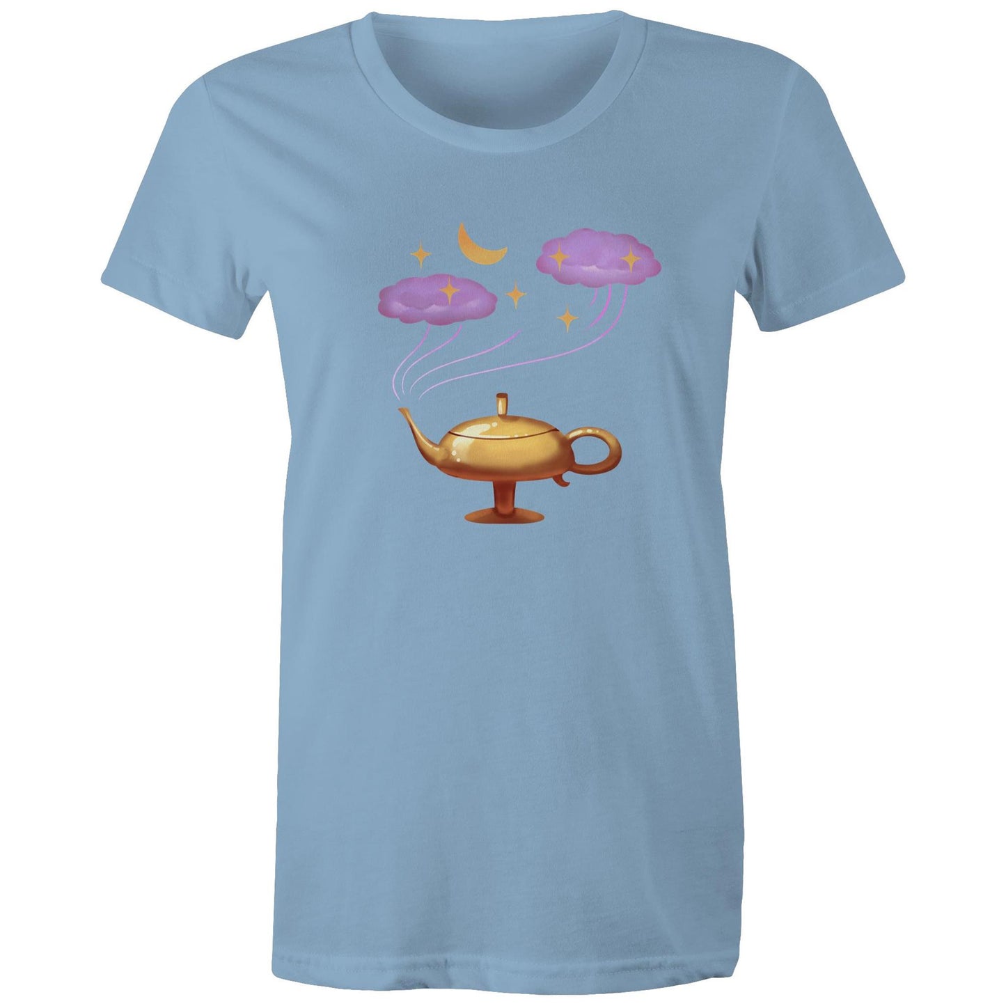 Women's Earthfolk T shirt - 3 Wishes - The Crescent Moon