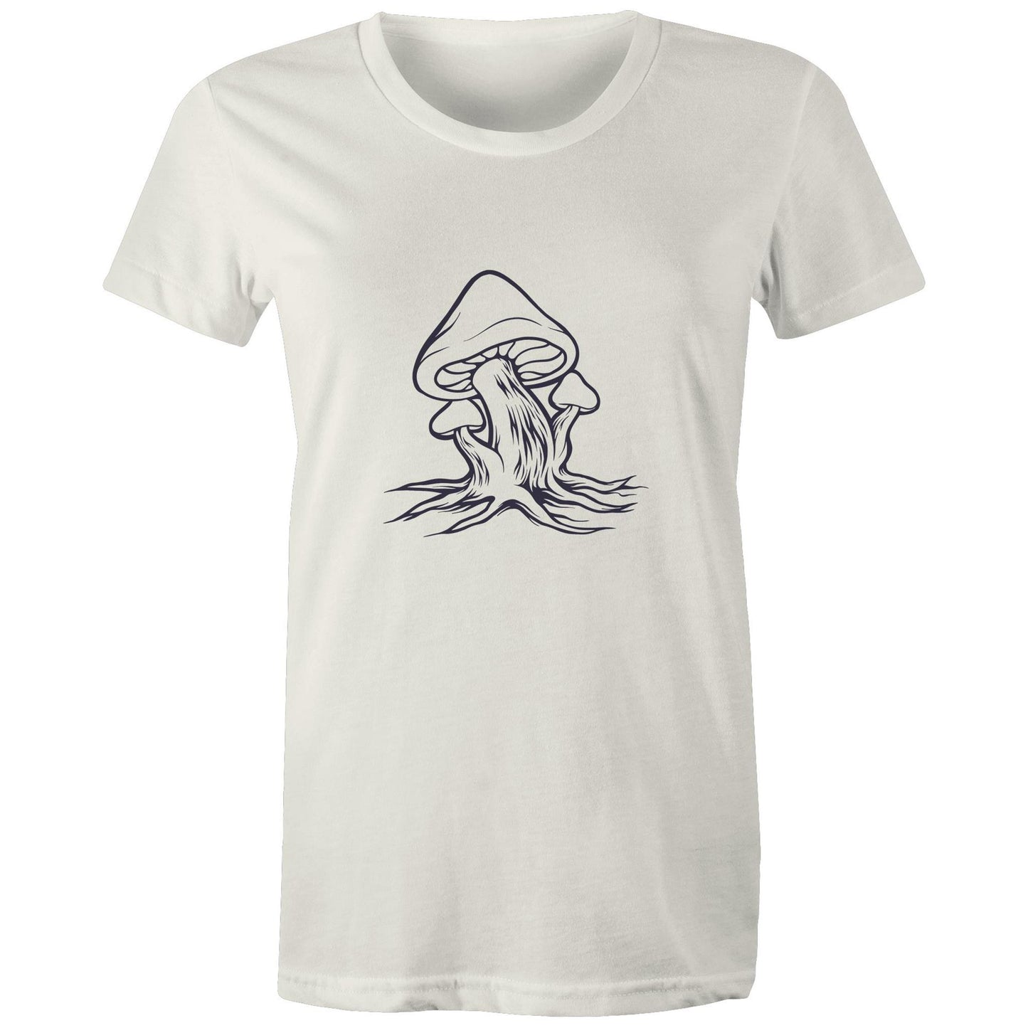 Women's Organic Earthfolk T shirt - Fungi - The Crescent Moon