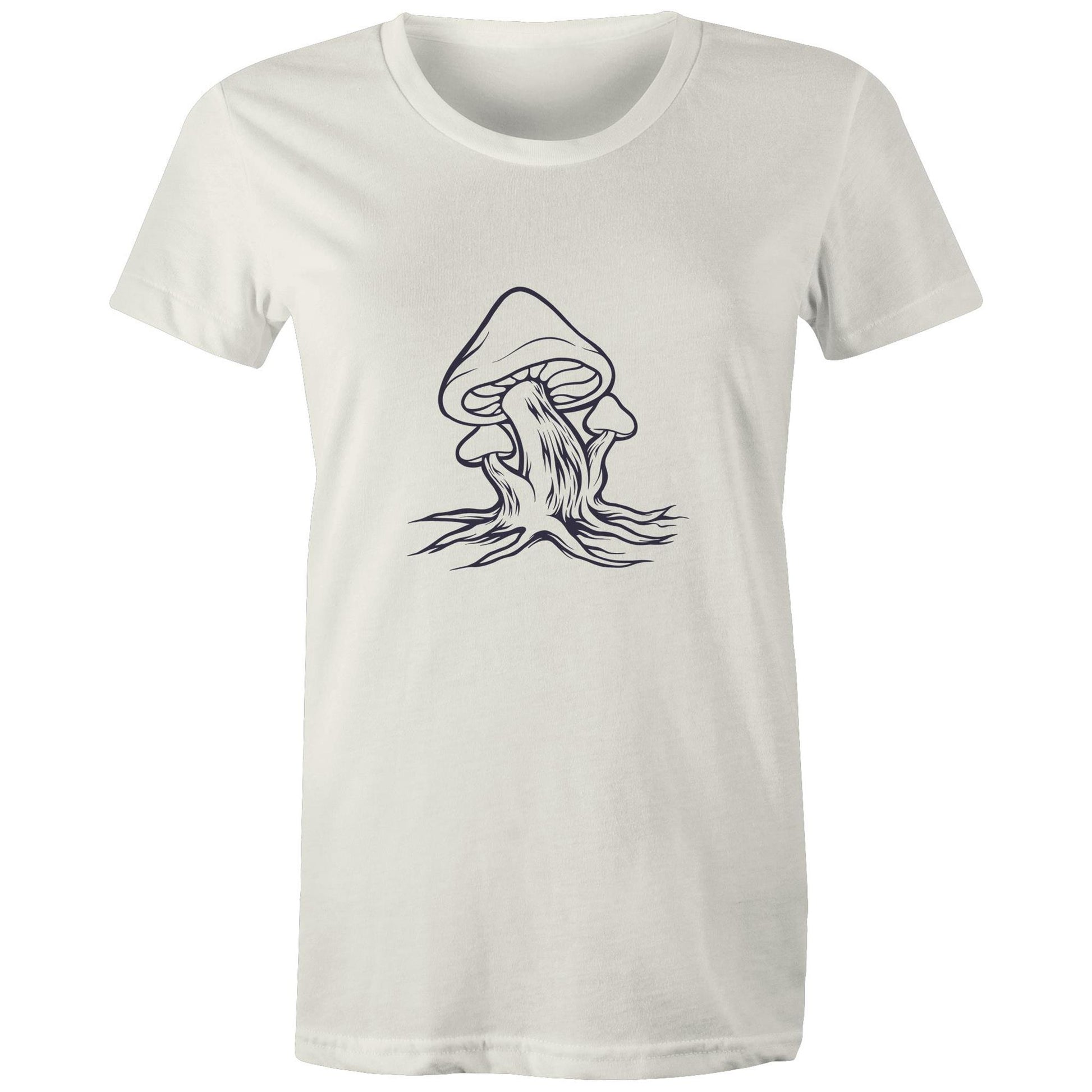 Women's Organic Earthfolk T shirt - Fungi - The Crescent Moon
