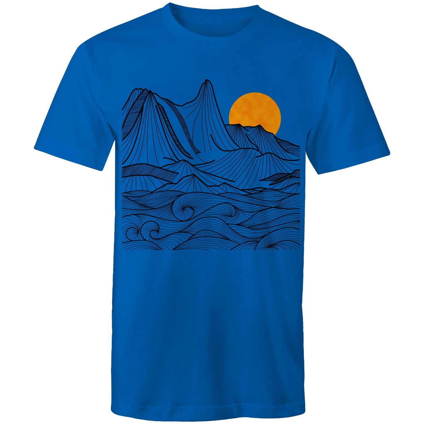 Men's Earthfolk T shirt - Mountain Swirls - The Crescent Moon