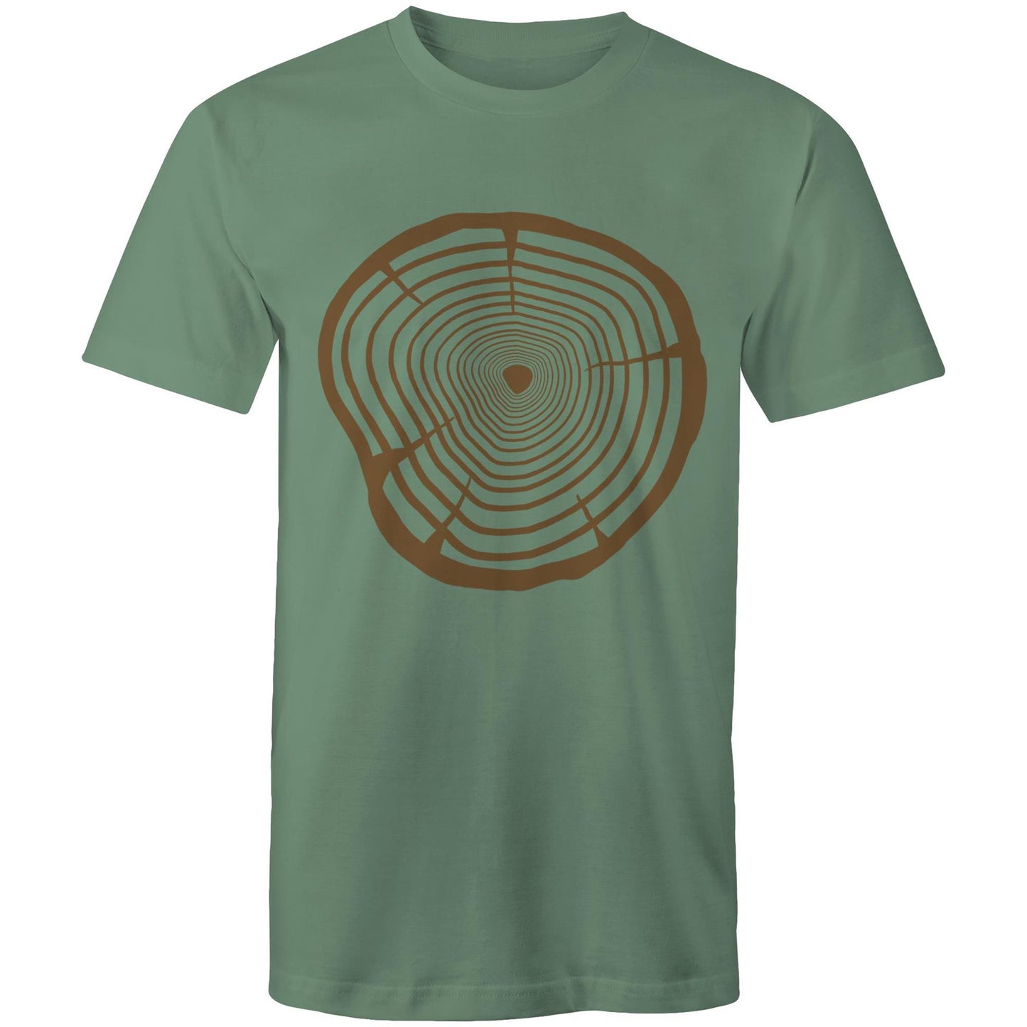 Men's Earthfolk T shirt - Wood Grain - The Crescent Moon