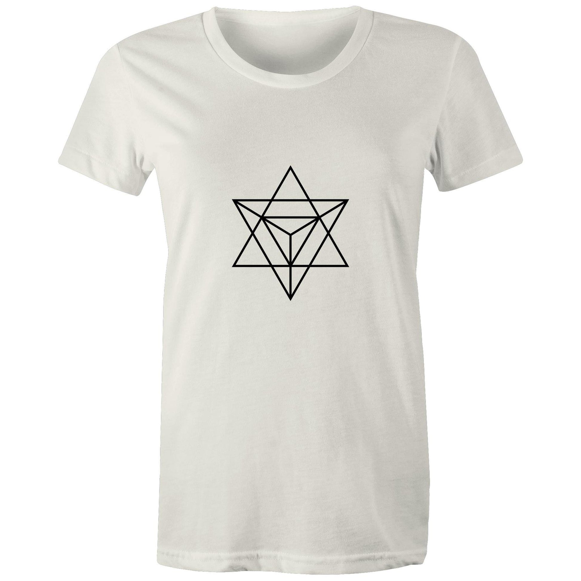 Women's Organic Earthfolk T shirt - Merkaba - The Crescent Moon