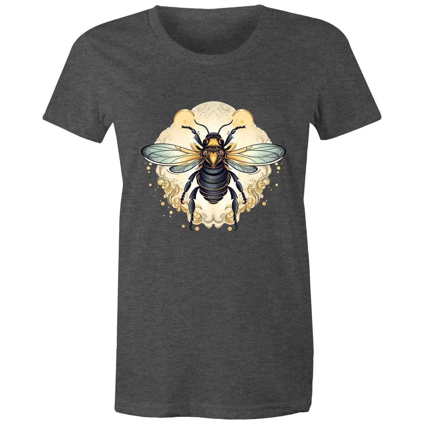 Women's Earthfolk T shirt - Bee Magick - The Crescent Moon