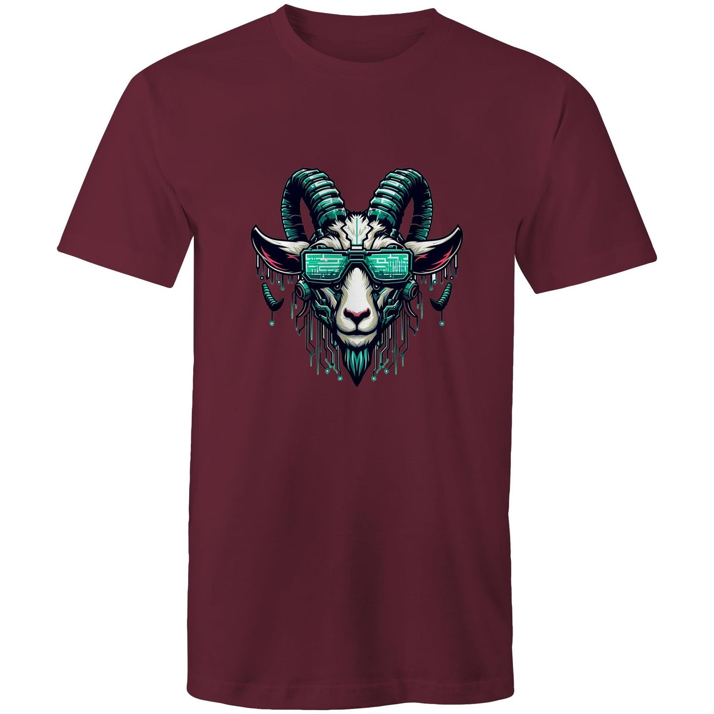 Men's Earthfolk T shirt - Cyber Punk Goat - The Crescent Moon