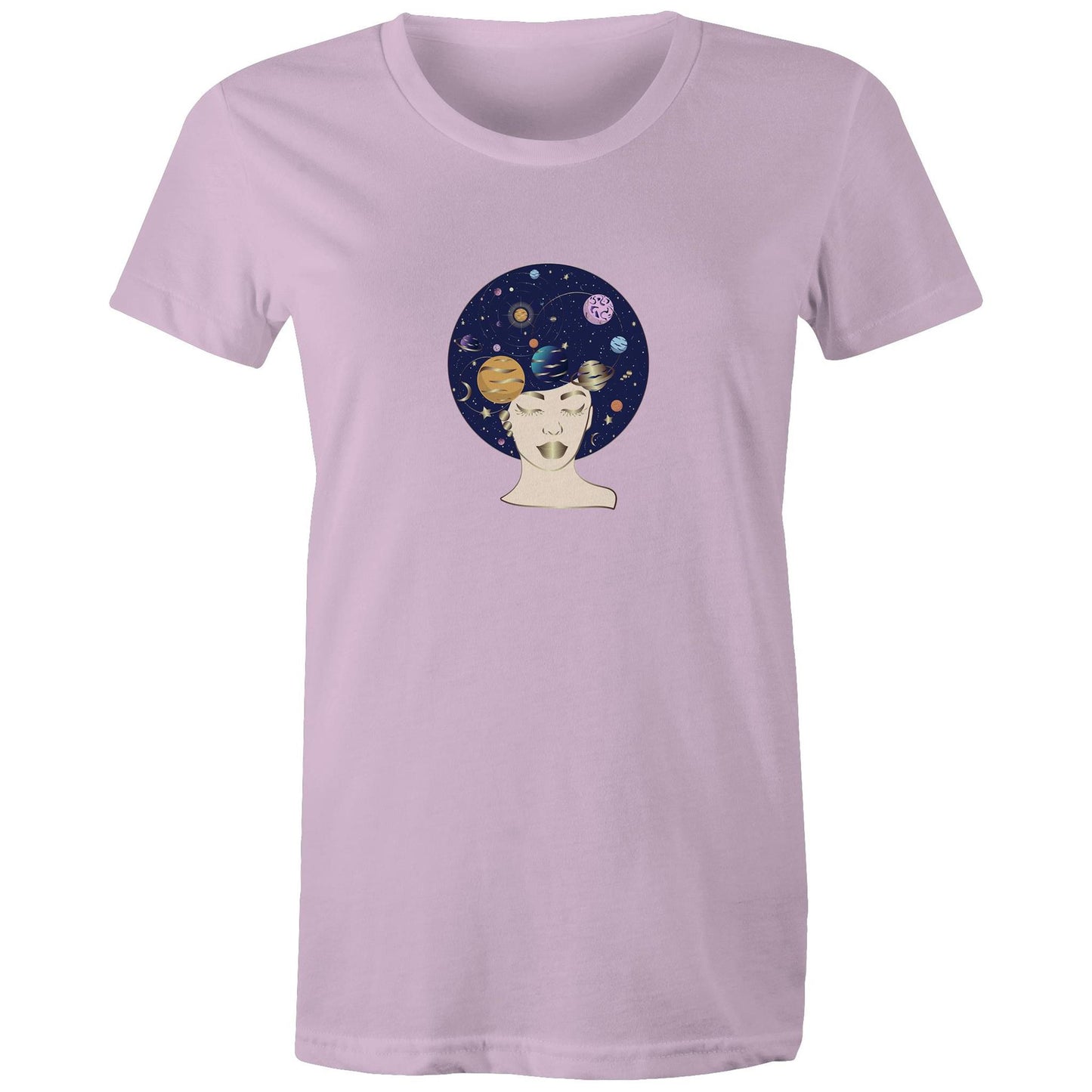 Women's Earthfolk Printed T shirt - Lady of the Galaxy