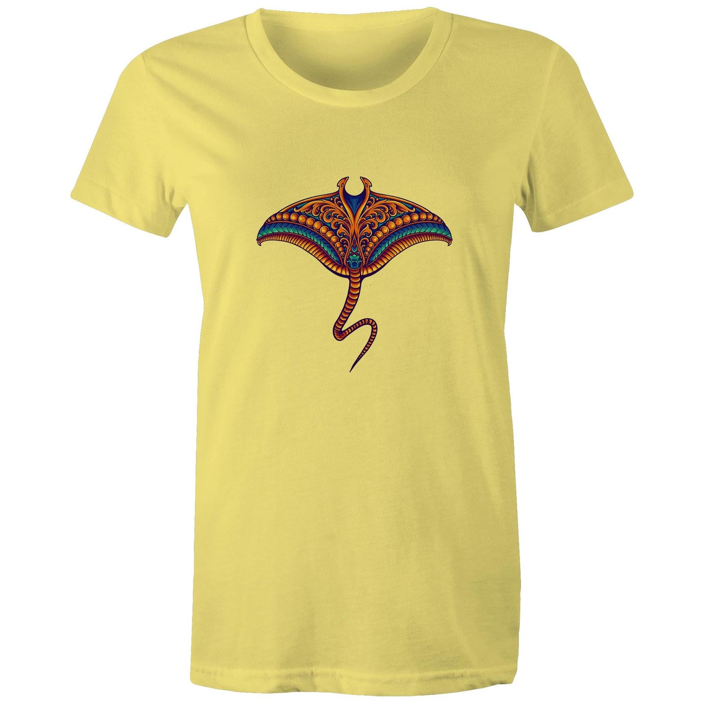Women's Earthfolk T shirt - Sting ray - The Crescent Moon