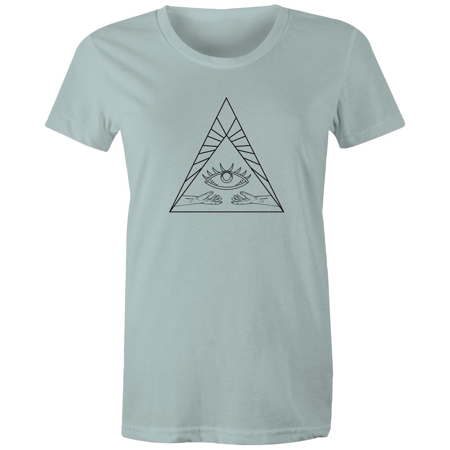 Women's Earthfolk Printed T shirt - Boho Eye Triangle