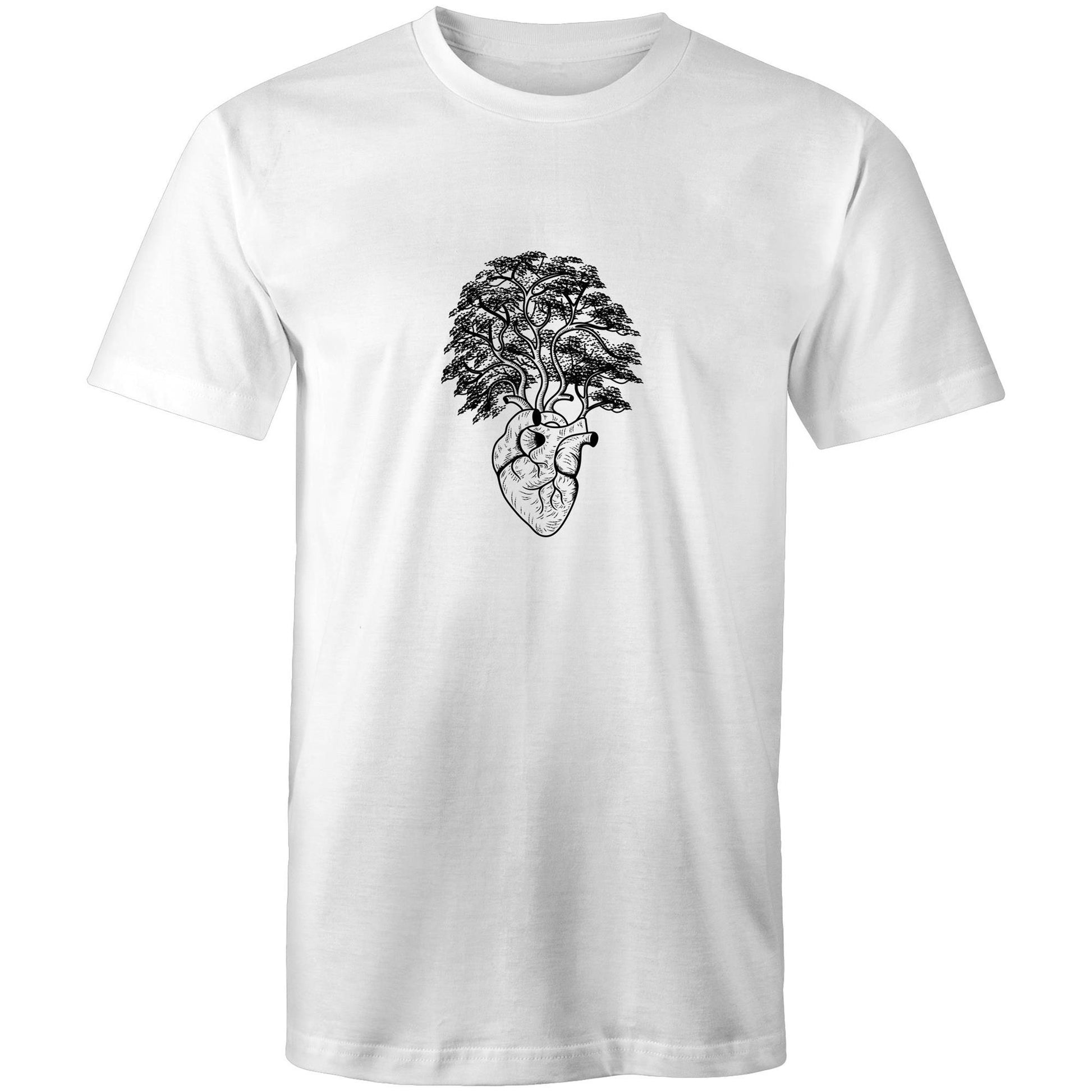 Earthfolk Printed T shirt - Mens Relaxed Fit - Grow a Heart - The Crescent Moon