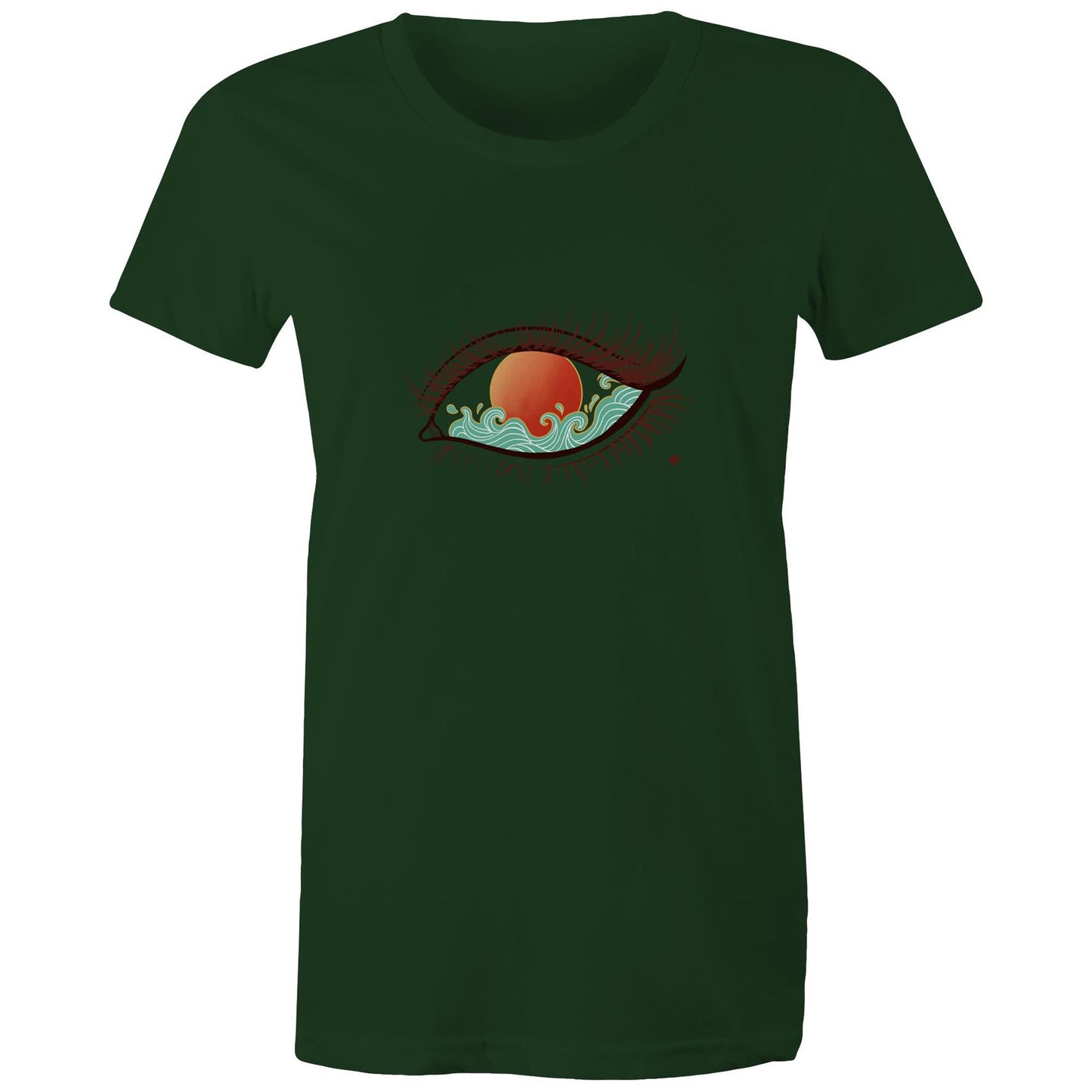 Earthfolk Printed T shirt - Women'sRelaxed Fit - Eye of the sunset