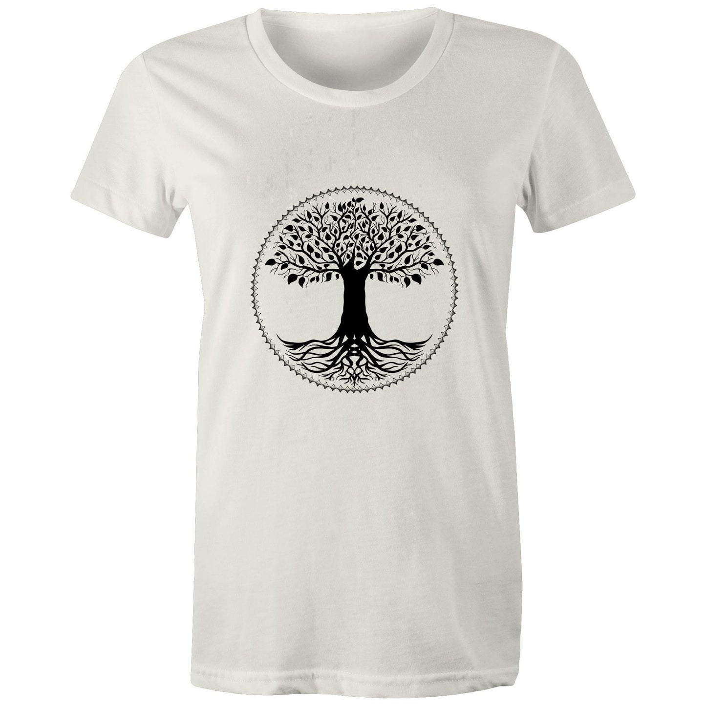 Women's Organic Earthfolk T shirt - Tree of Life - The Crescent Moon