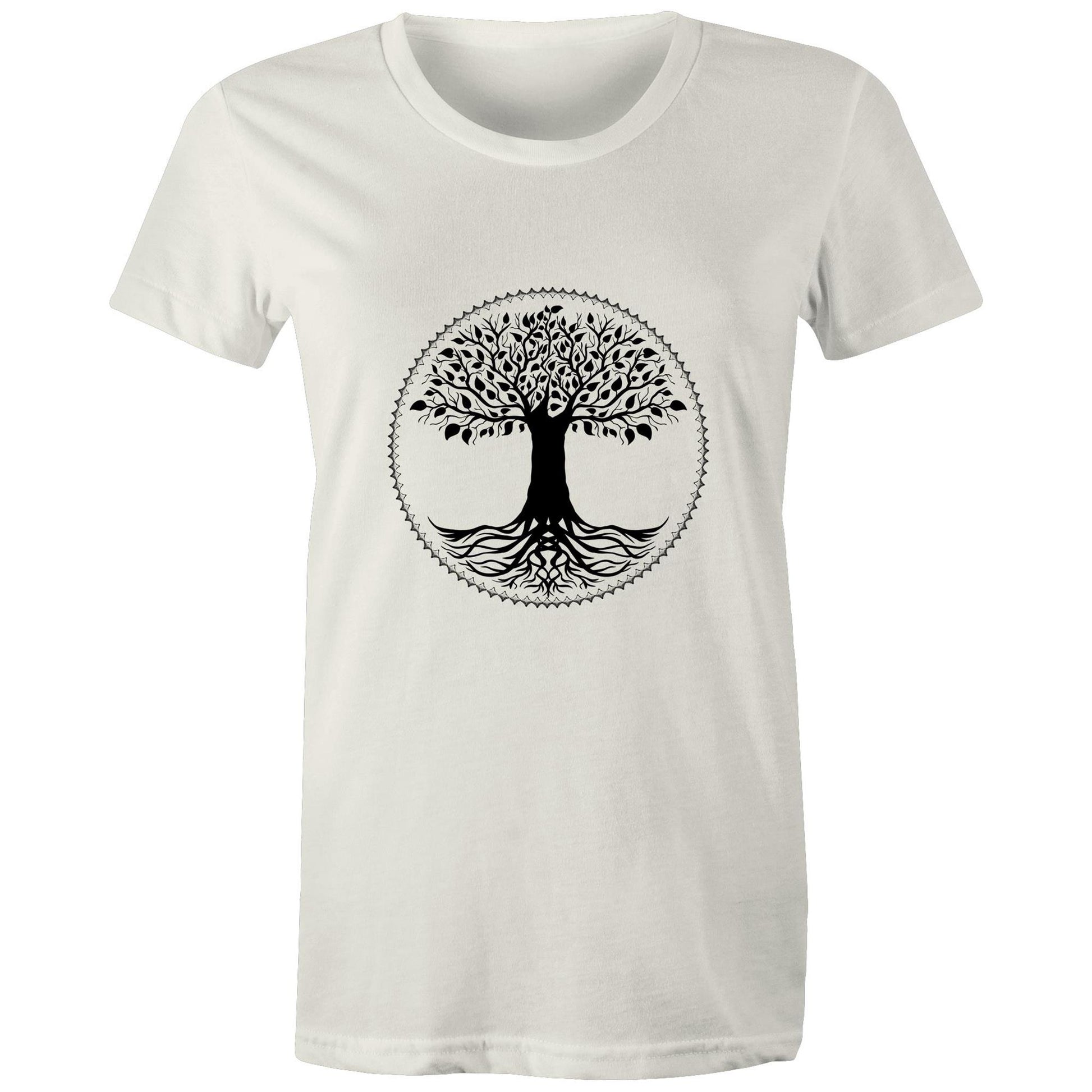 Women's Organic Earthfolk T shirt - Tree of Life - The Crescent Moon