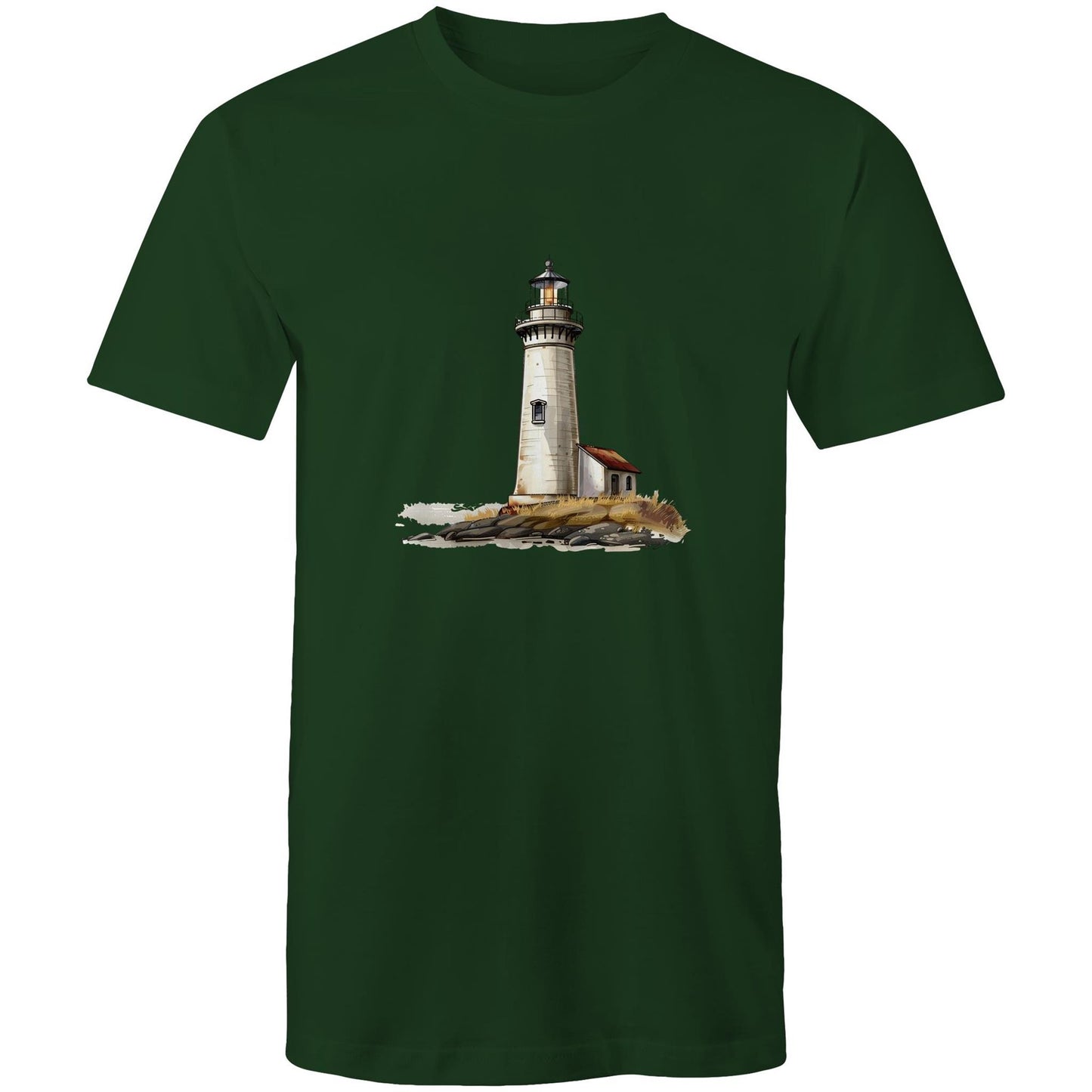 Men's Earthfolk T shirt - Lighthouse - The Crescent Moon