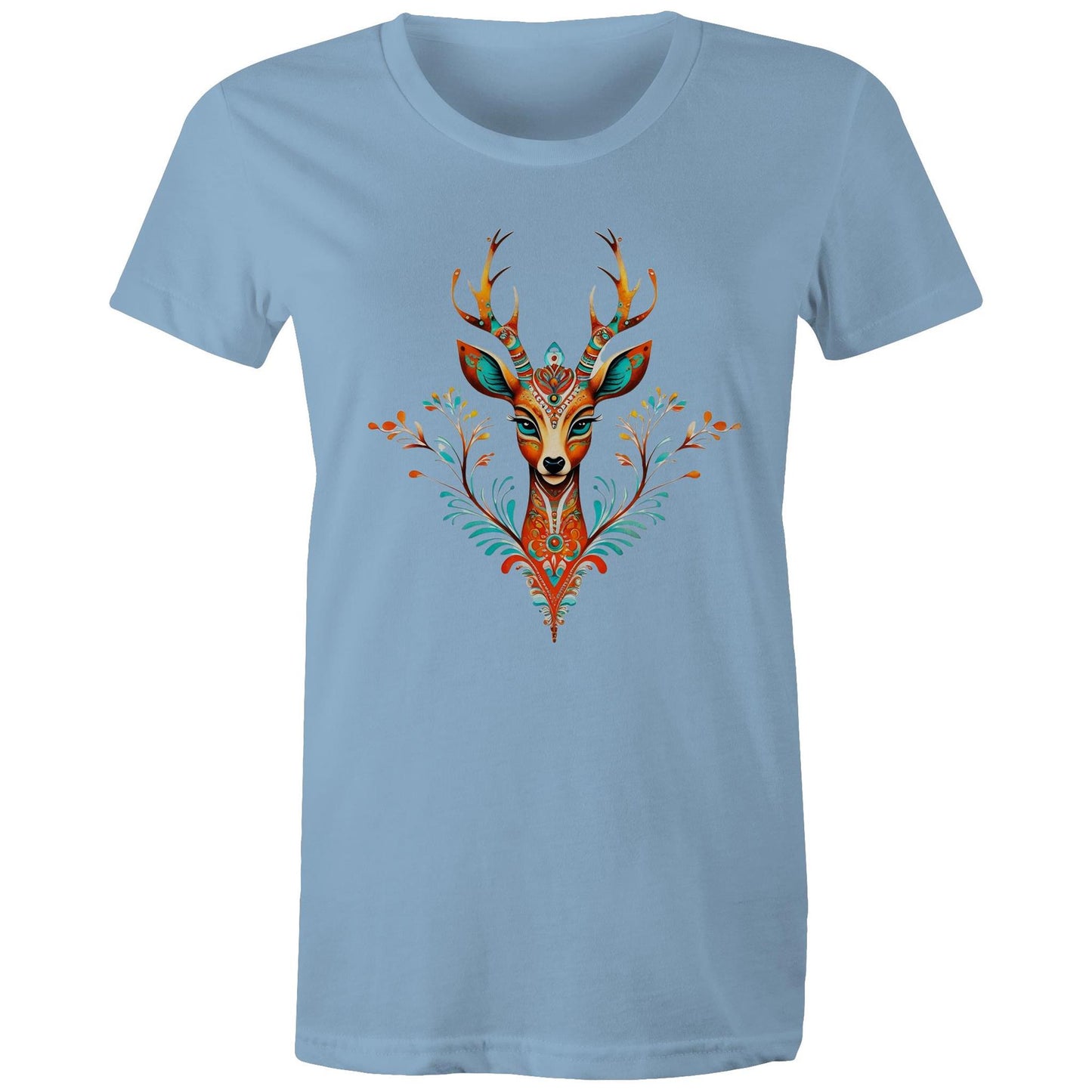 Women's Earthfolk T shirt - Spirit Animal - The Crescent Moon
