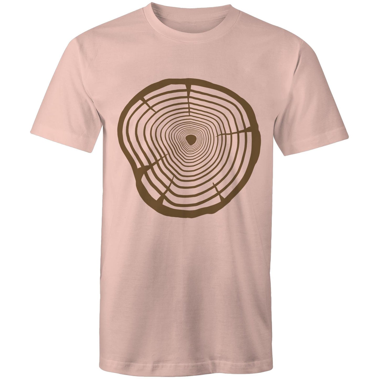Men's Earthfolk T shirt - Wood Grain - The Crescent Moon