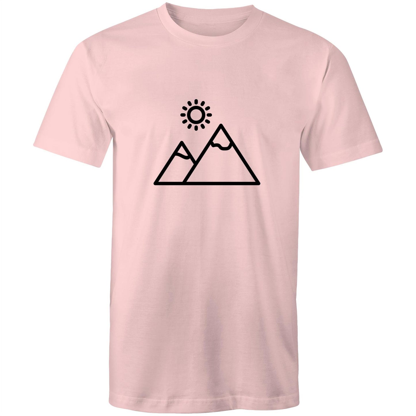 Men's Earthfolk T shirt - Monchrome Mountain - The Crescent Moon