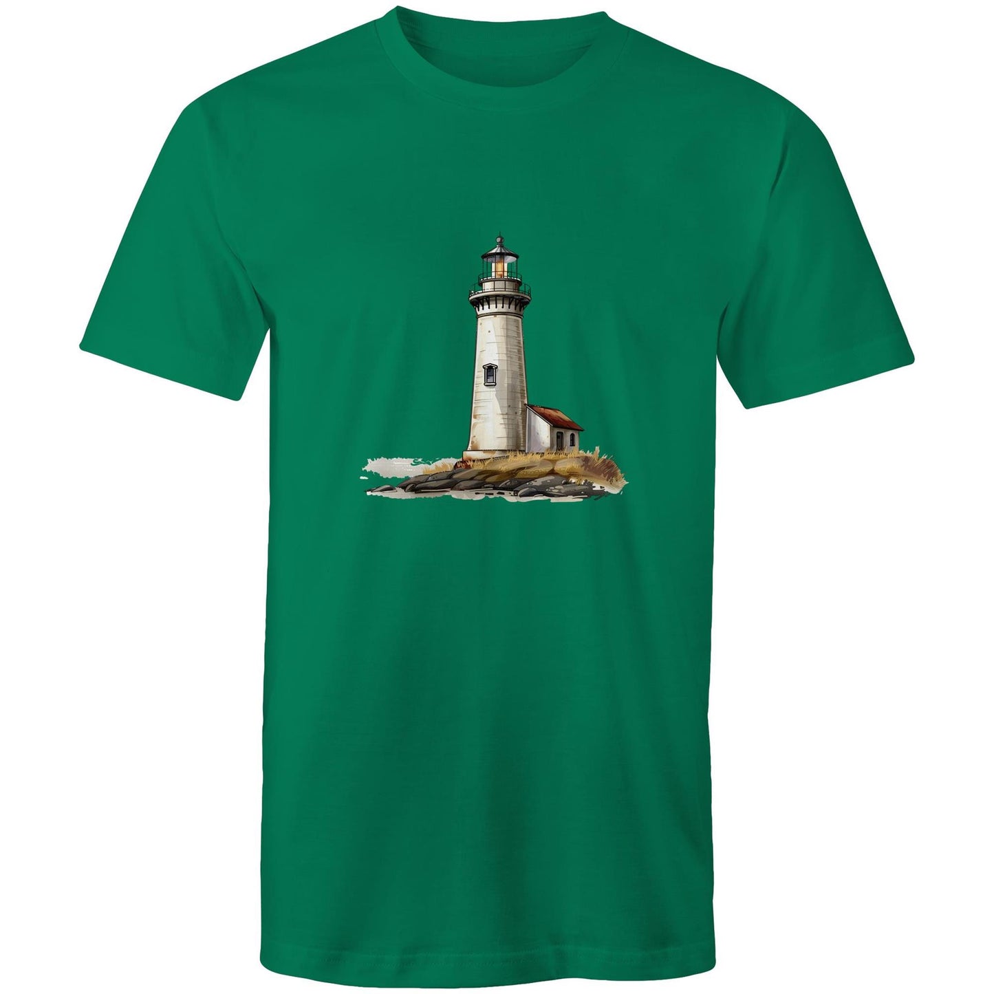 Men's Earthfolk T shirt - Lighthouse - The Crescent Moon