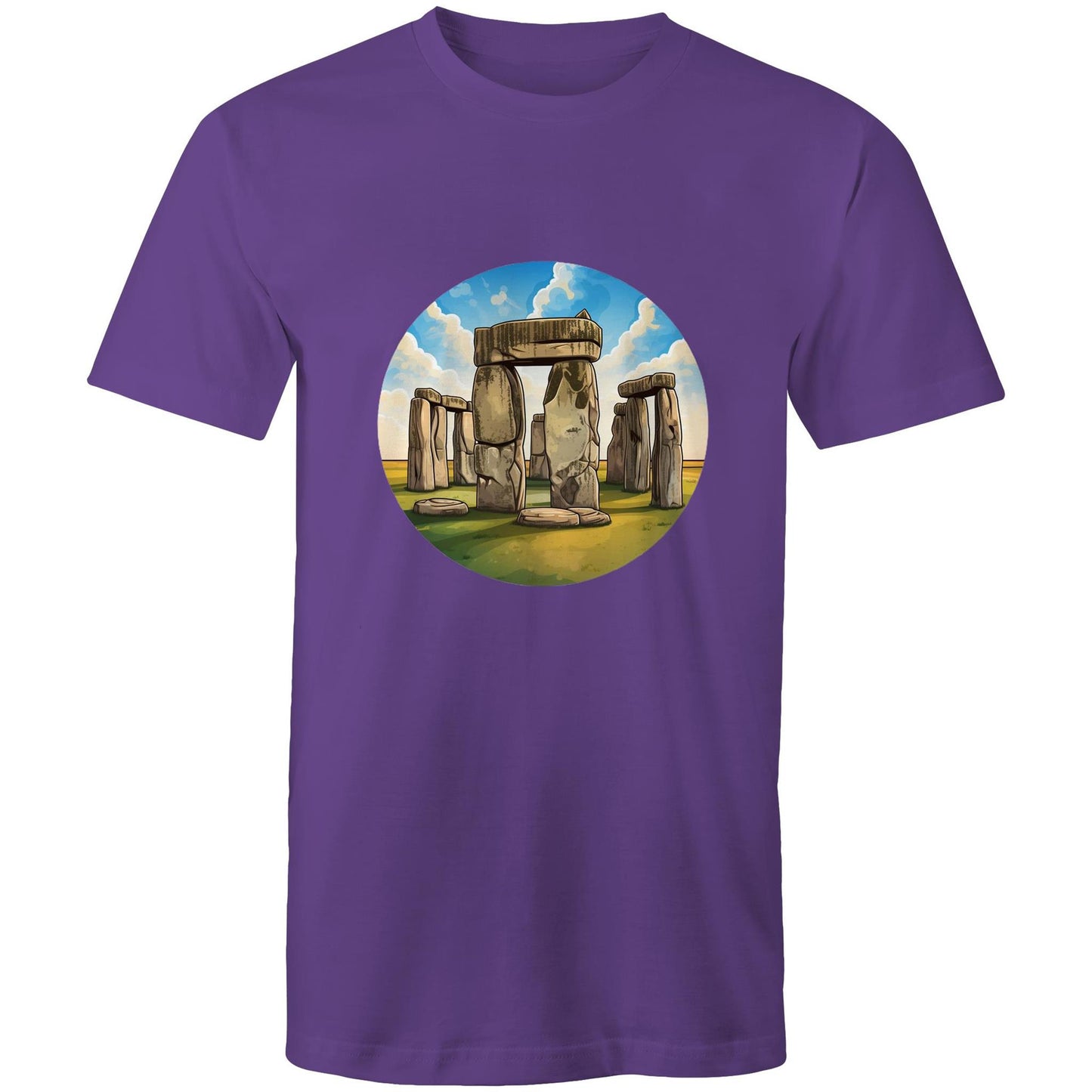 Men's Earthfolk T shirt - The Stone Circle - The Crescent Moon