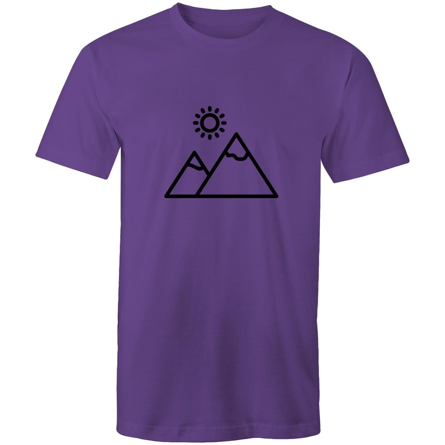 Men's Earthfolk T shirt - Monchrome Mountain - The Crescent Moon