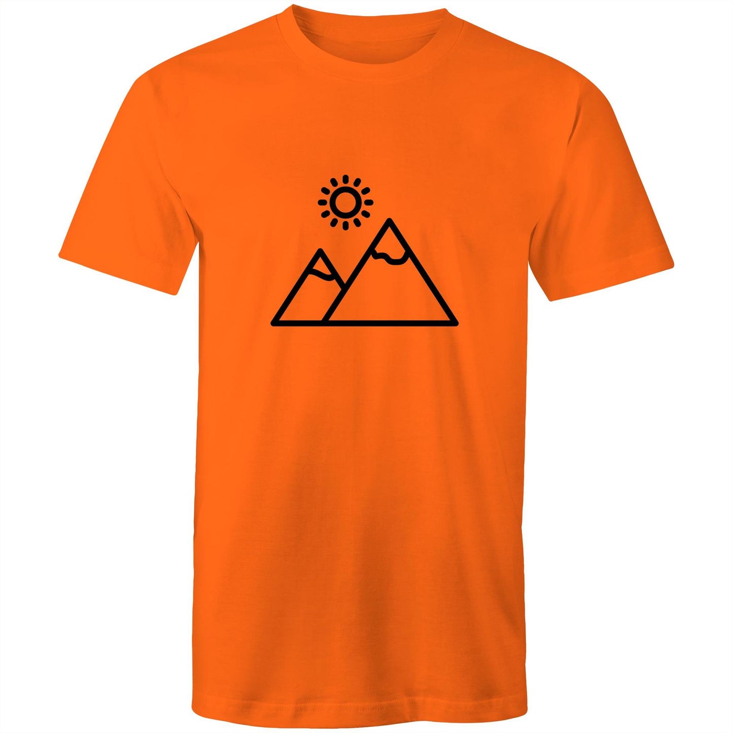 Men's Earthfolk T shirt - Monchrome Mountain - The Crescent Moon