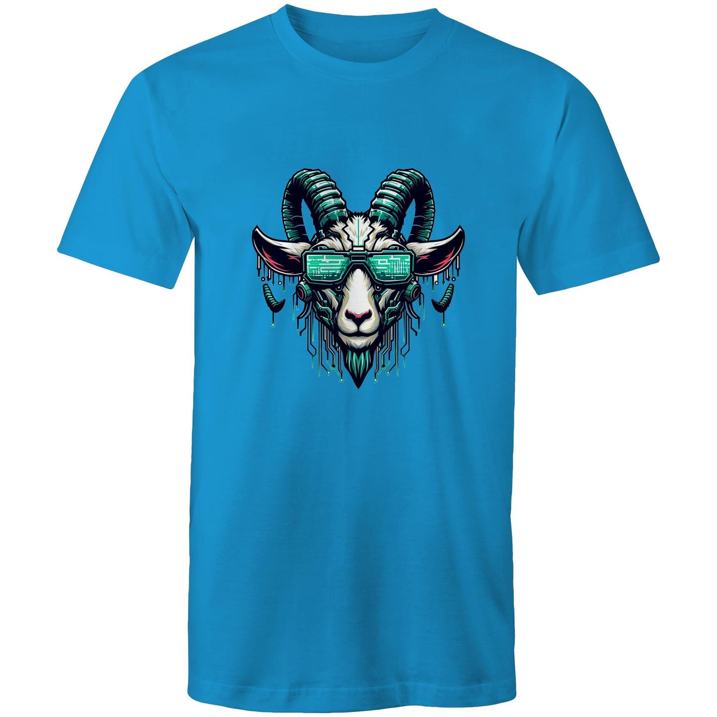 Men's Earthfolk T shirt - Cyber Punk Goat - The Crescent Moon