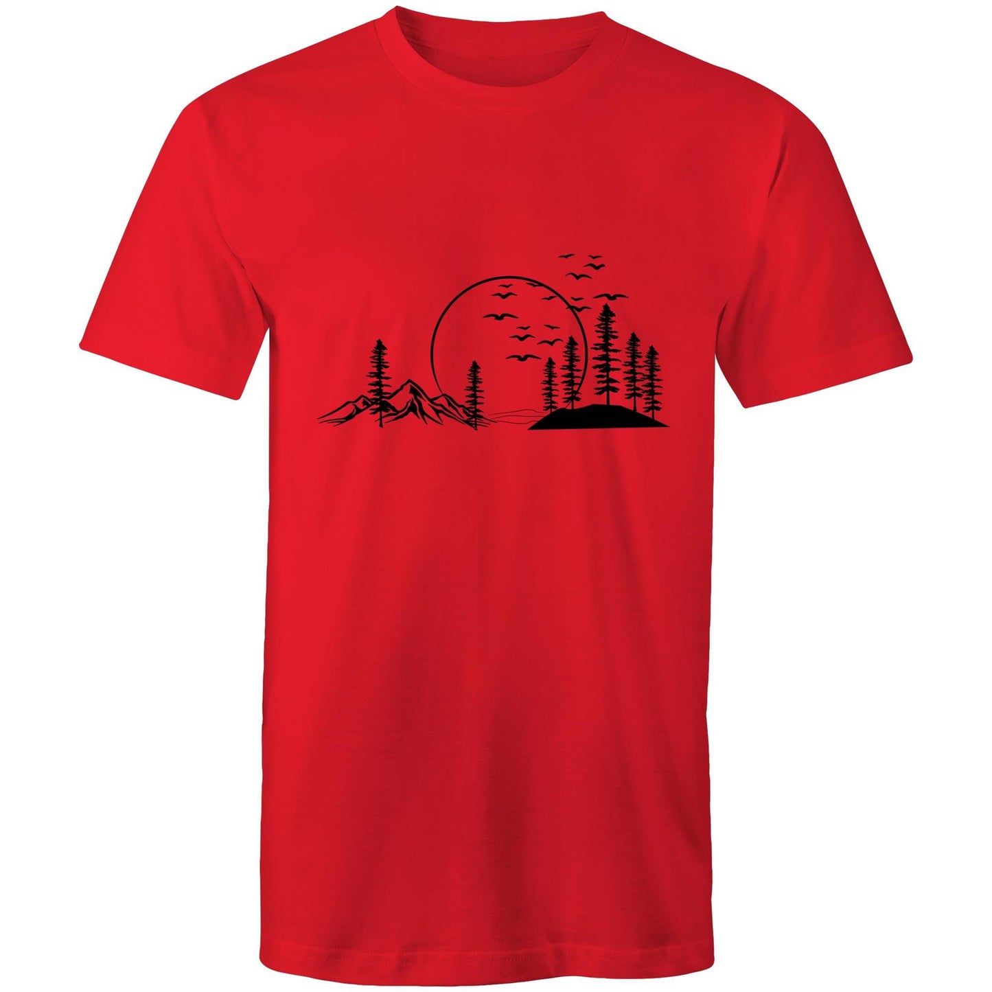 Men's Earthfolk T shirt - Nature in Monochrome - The Crescent Moon
