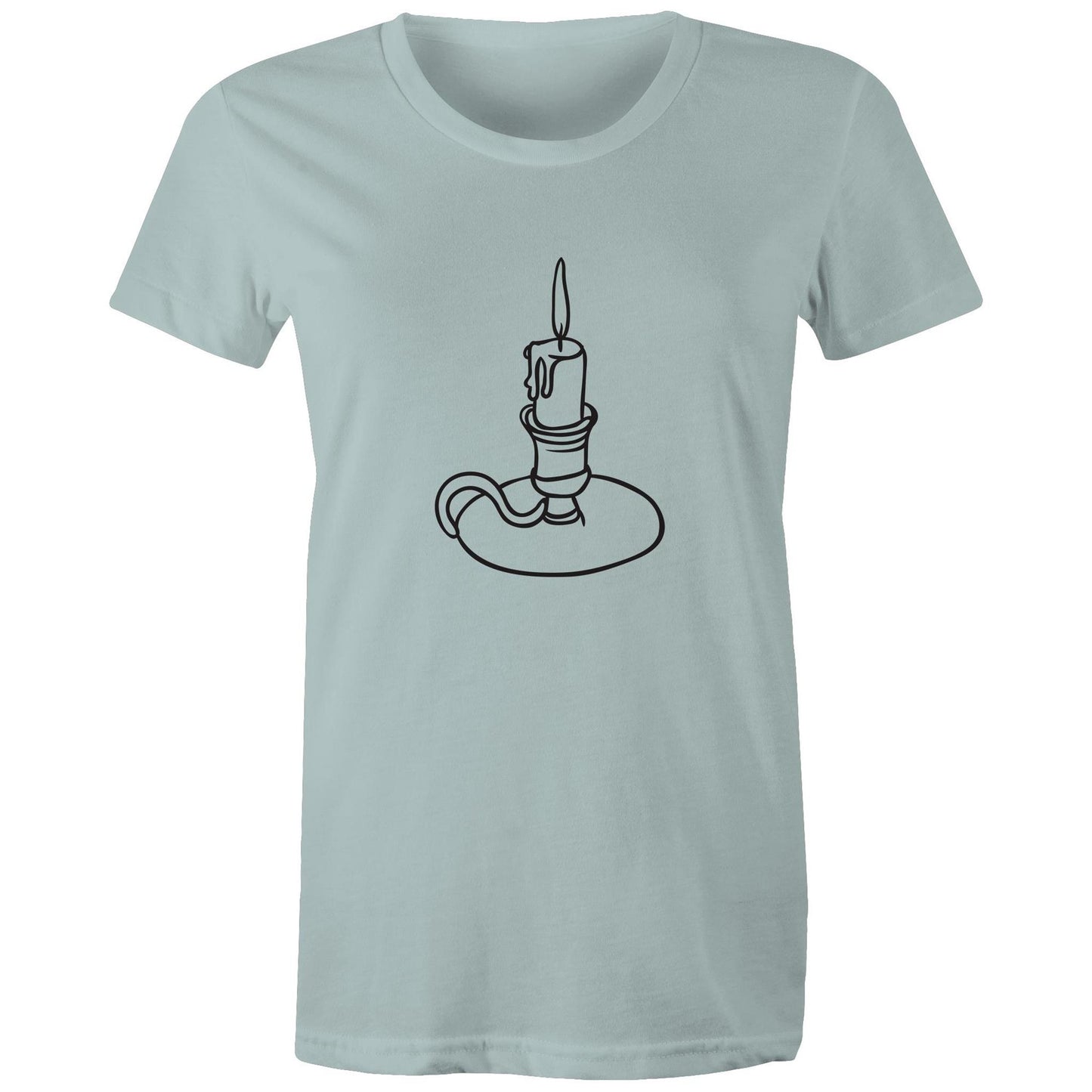 Women's Earthfolk T shirt - By Candle Light - The Crescent Moon